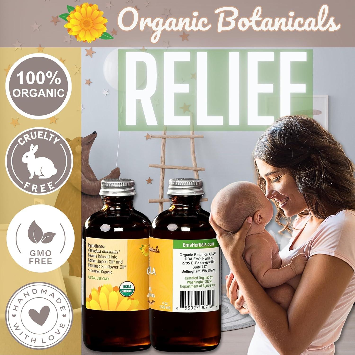 Aceite de Caléndula Orgánico 118.3 ml - Cuidado Piel Seca