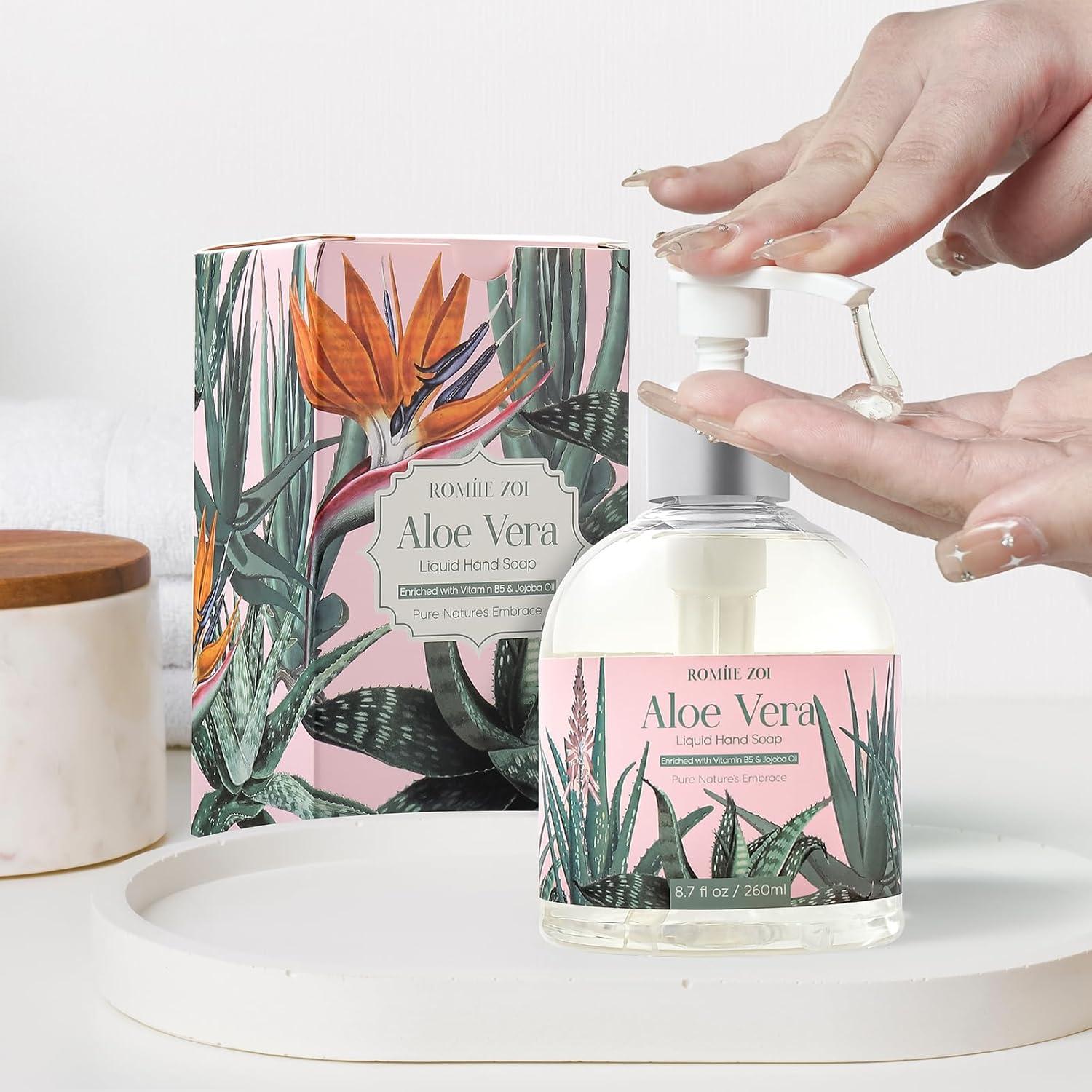 Jabón Líquido de Manos Romiie Zoi Aloe Vera 260ml Pack 3