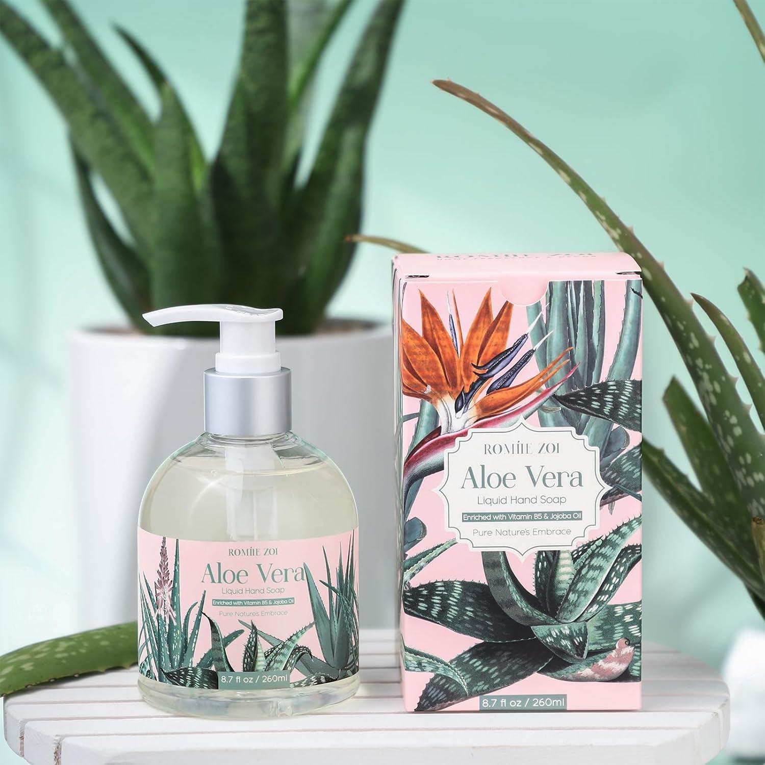Jabón Líquido de Manos Romiie Zoi Aloe Vera 260ml Pack 3