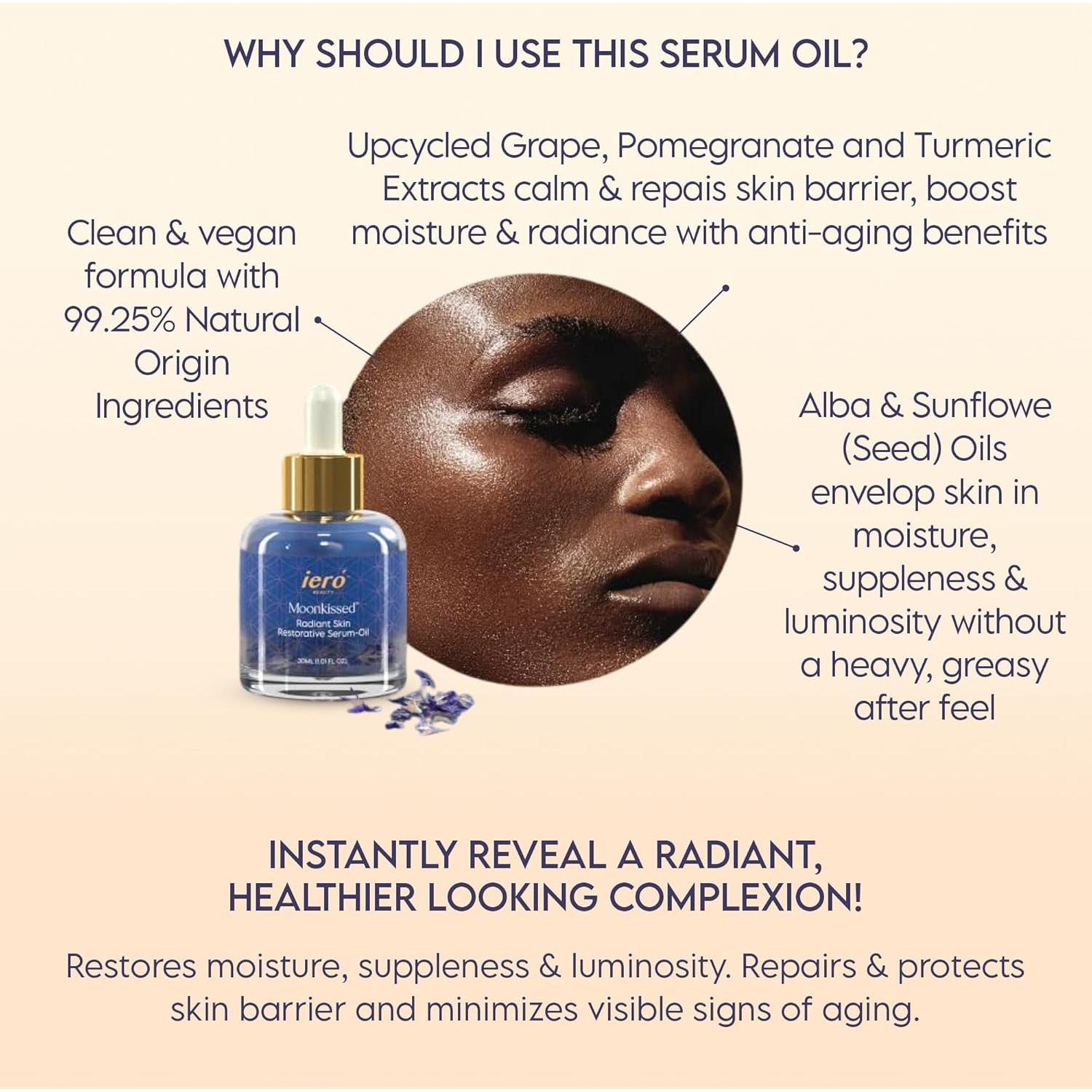 Suero Aceite Restaurador Iero Beauty 30ml | Hidratante Facial Antienvejecimiento