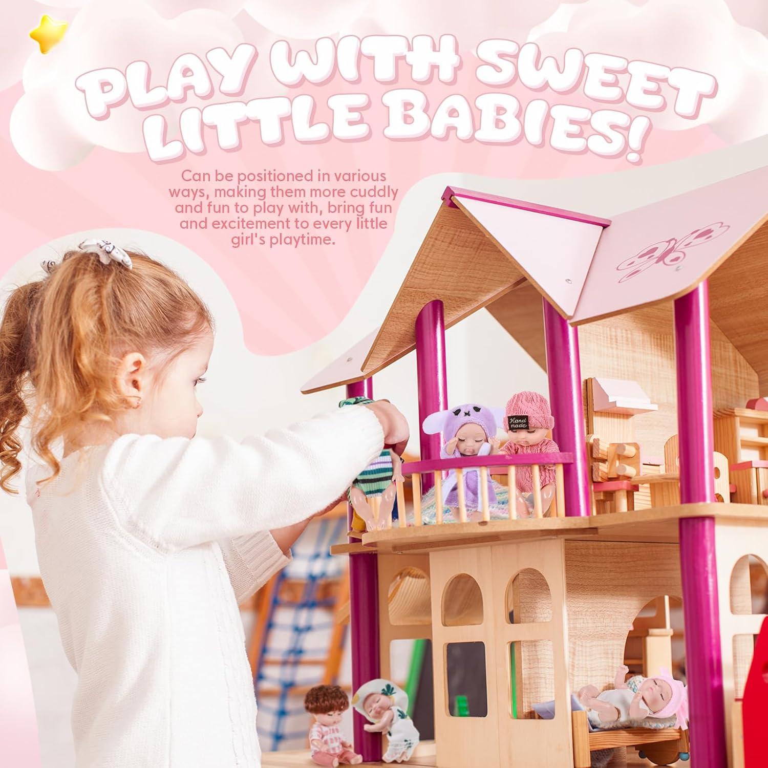 Hanaive 10 Pcs Muñecas Bebé Realistas 11 cm con Ropa