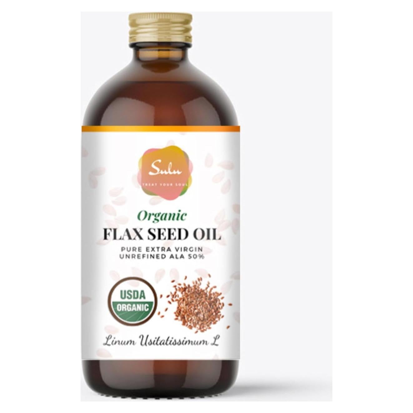 Aceite de Linaza Orgánico SULU 113.4 ml ALA 50% Sin Refinar