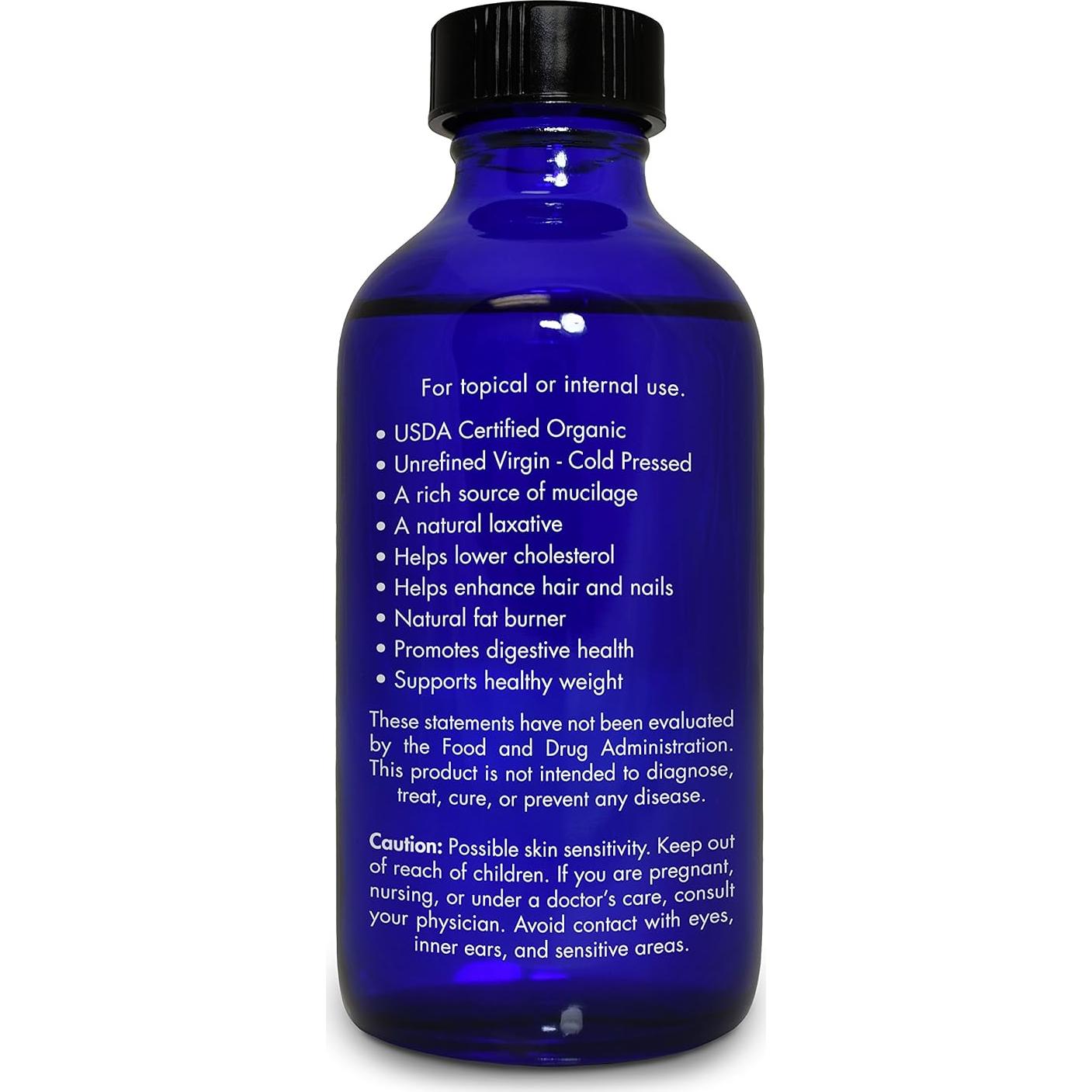 Aceite de Semilla de Lino Orgánico Zongle 113 g - Puro y Terapéutico