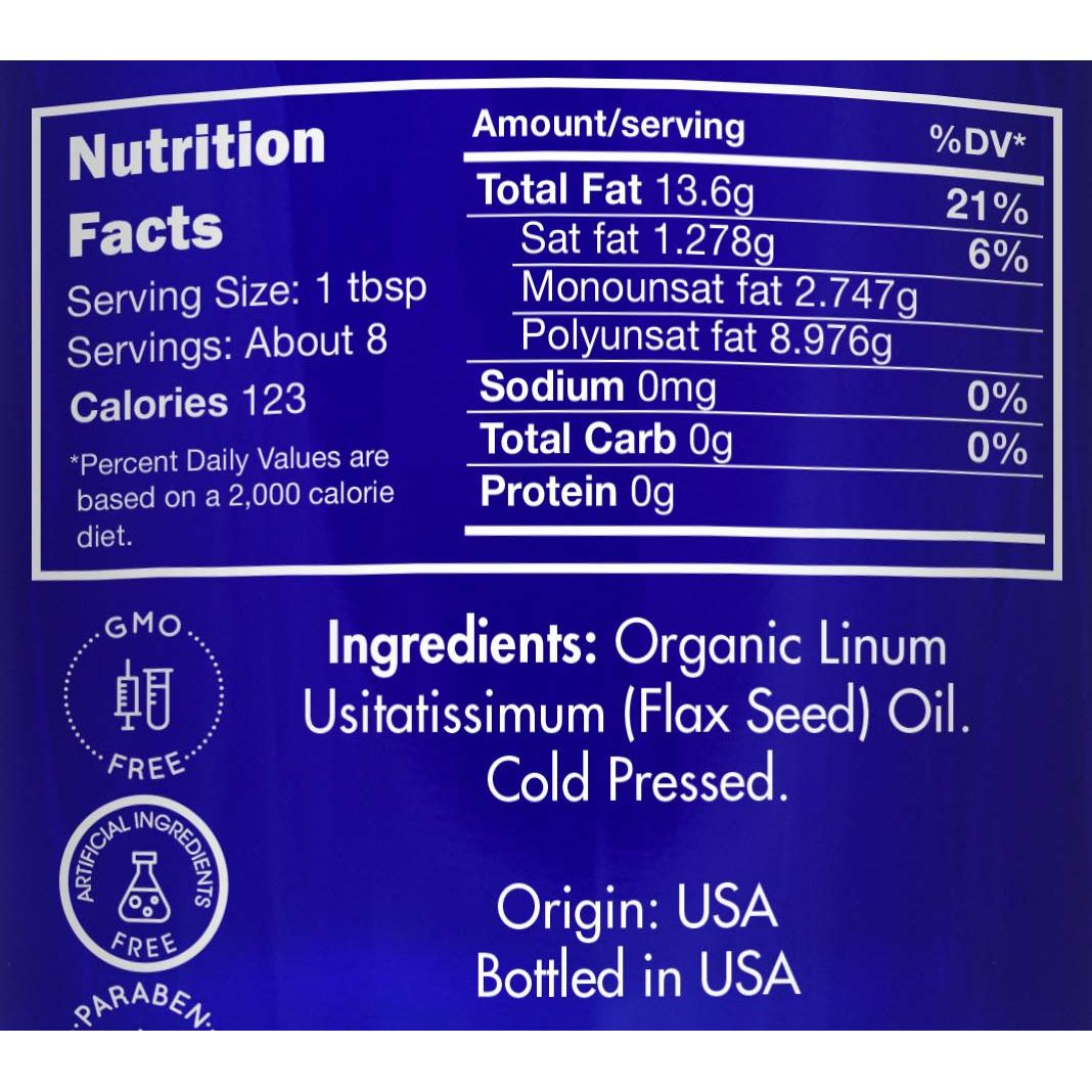 Aceite de Semilla de Lino Orgánico Zongle 113 g - Puro y Terapéutico