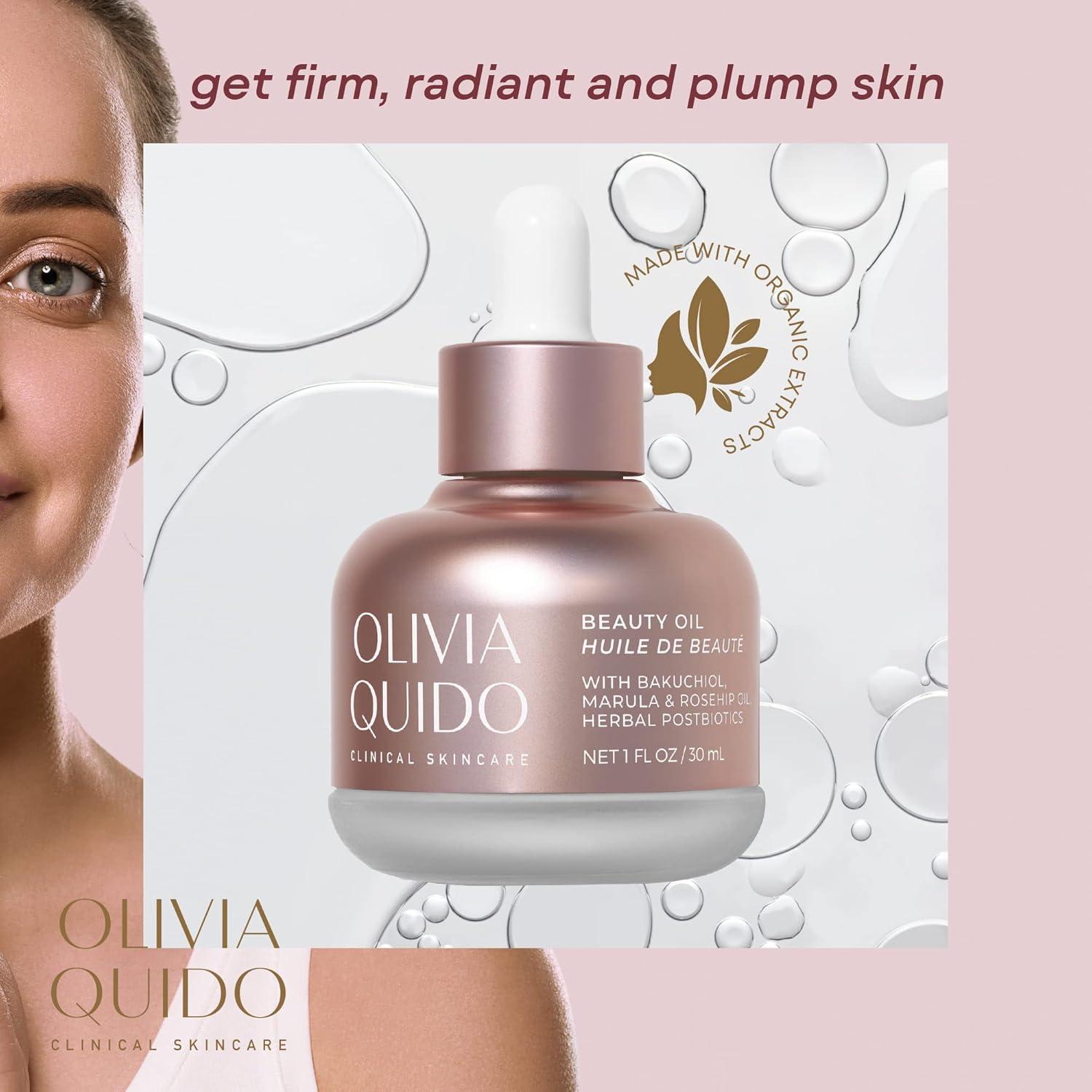 Aceite de Belleza Clínico Olivia QUIDO 150g - Suero Iluminador y Antienvejecimiento