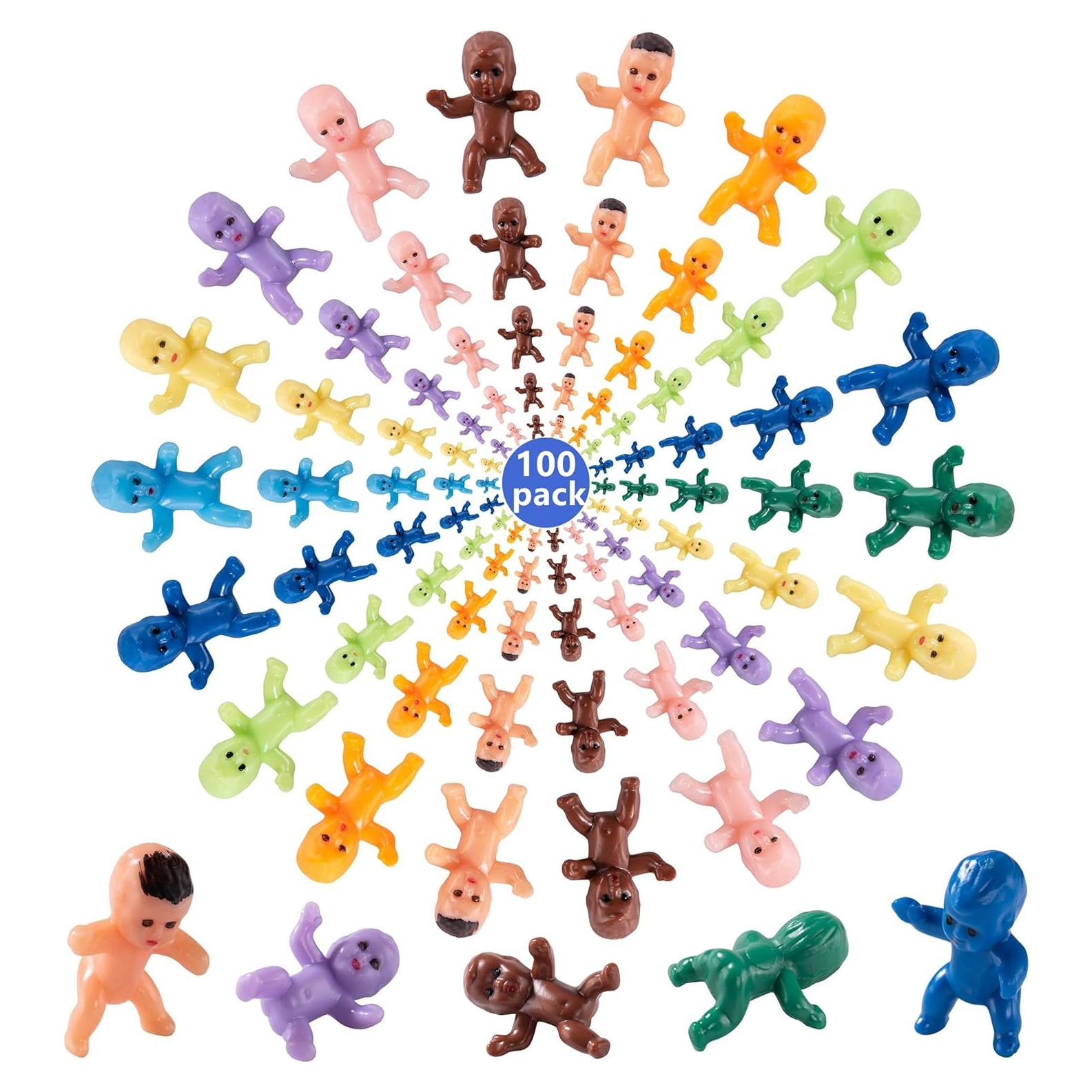 Mini Bebés de Plástico JUXINGDAZYF 100 Piezas 2.54 cm Baby Shower