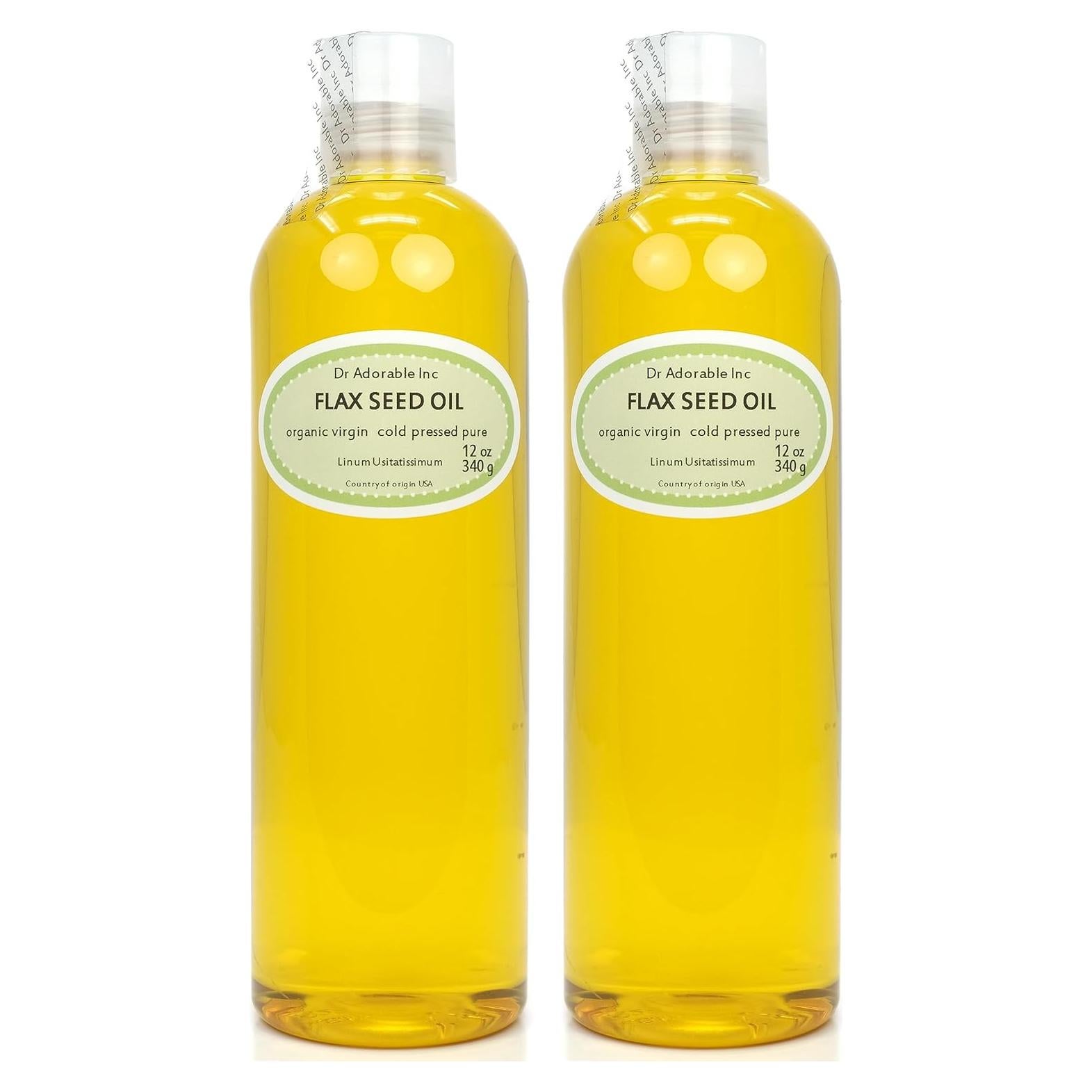 Aceite de Semilla de Lino Orgánico Dr Adorable 700 ml Prensado en Frío