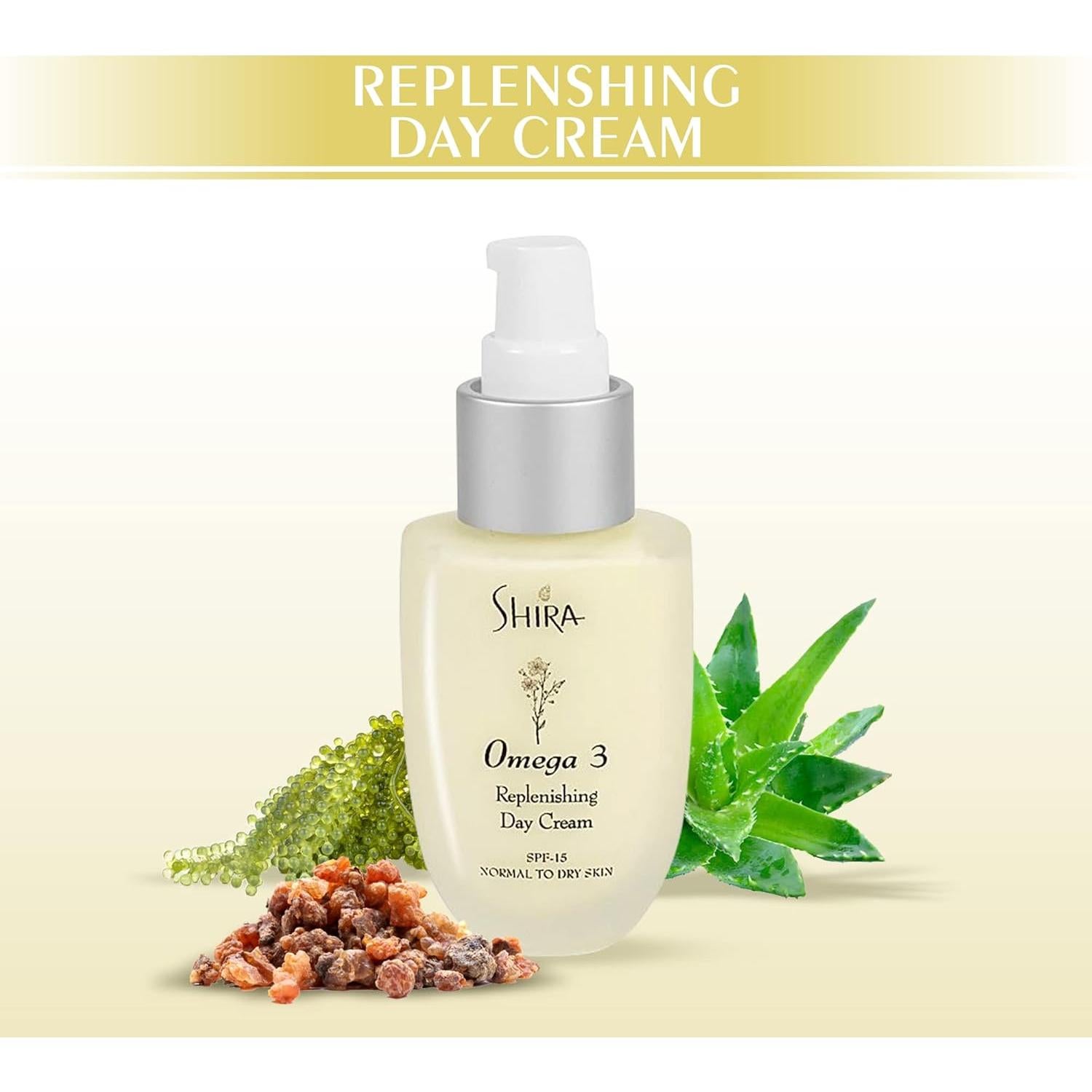 Crema Hidratante Facial Shira Esthetics Omega 3 56.7g - Antienvejecimiento con SPF 15