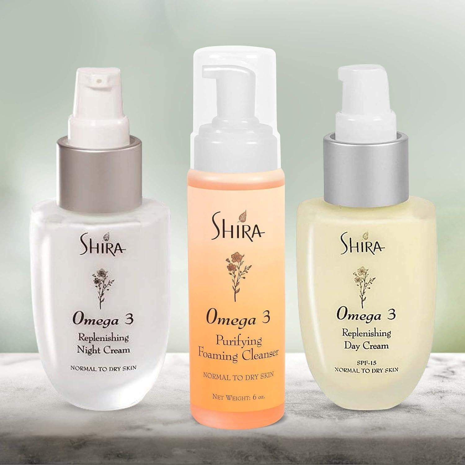 Crema Hidratante Facial Shira Esthetics Omega 3 56.7g - Antienvejecimiento con SPF 15