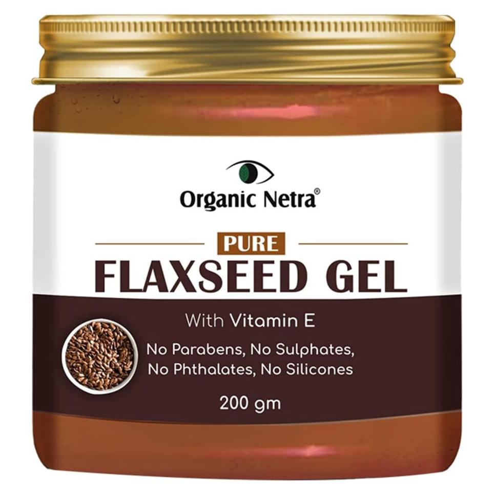 Gel de Linaza Orgánico Netra 200 g con Vitamina E para Cabello y Piel