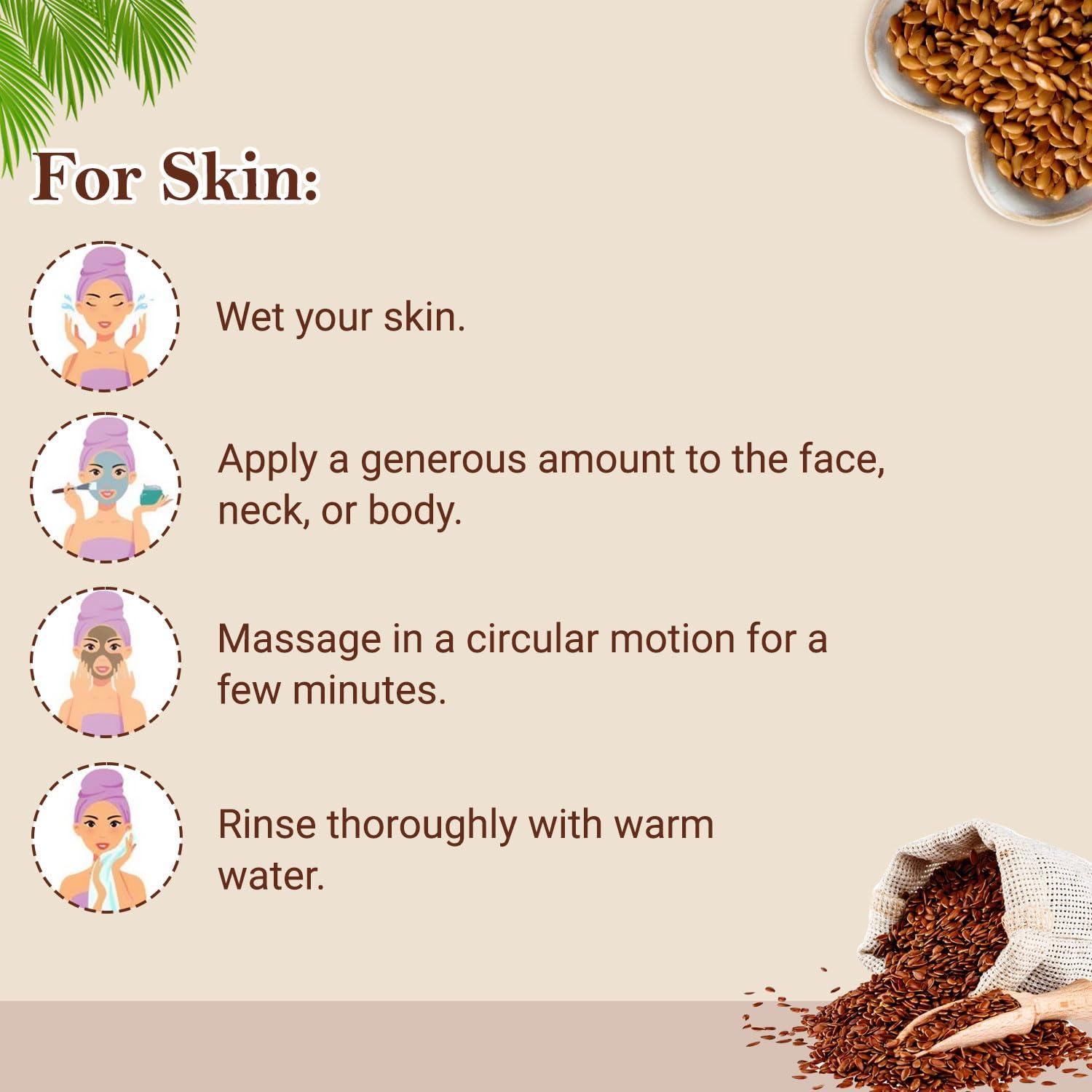 Gel de Linaza Orgánico Netra 200 g con Vitamina E para Cabello y Piel