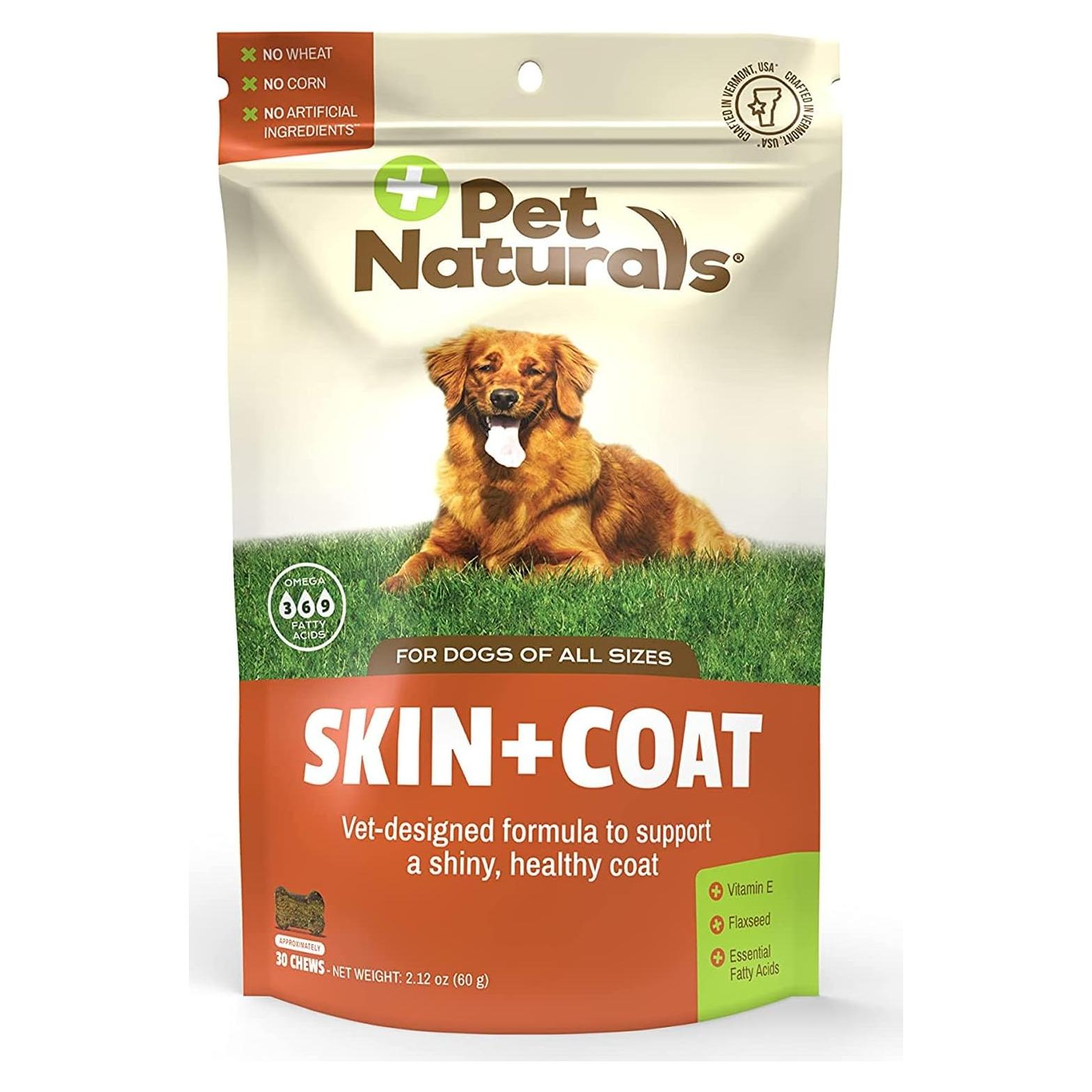 Pet Naturals Suplemento para Perros Piel y Abrigo 30 Masticables