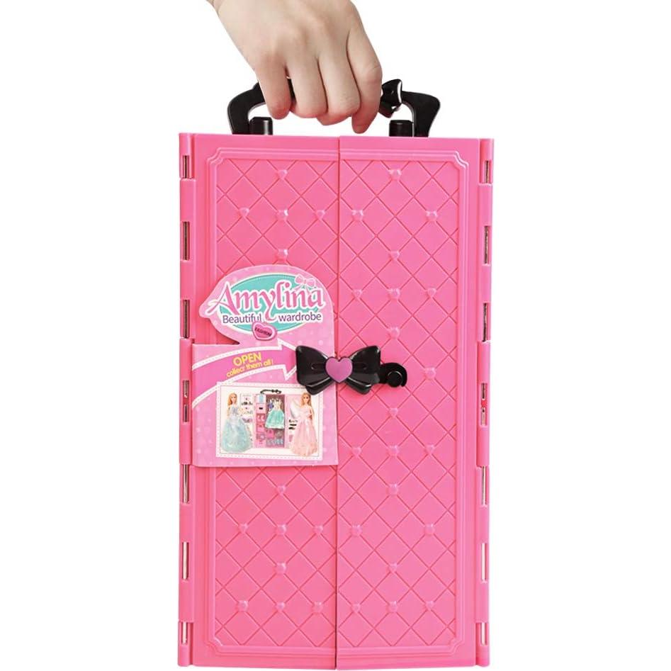 Conjunto de Muñeca UCanaan con Armario y Ropa Rosa