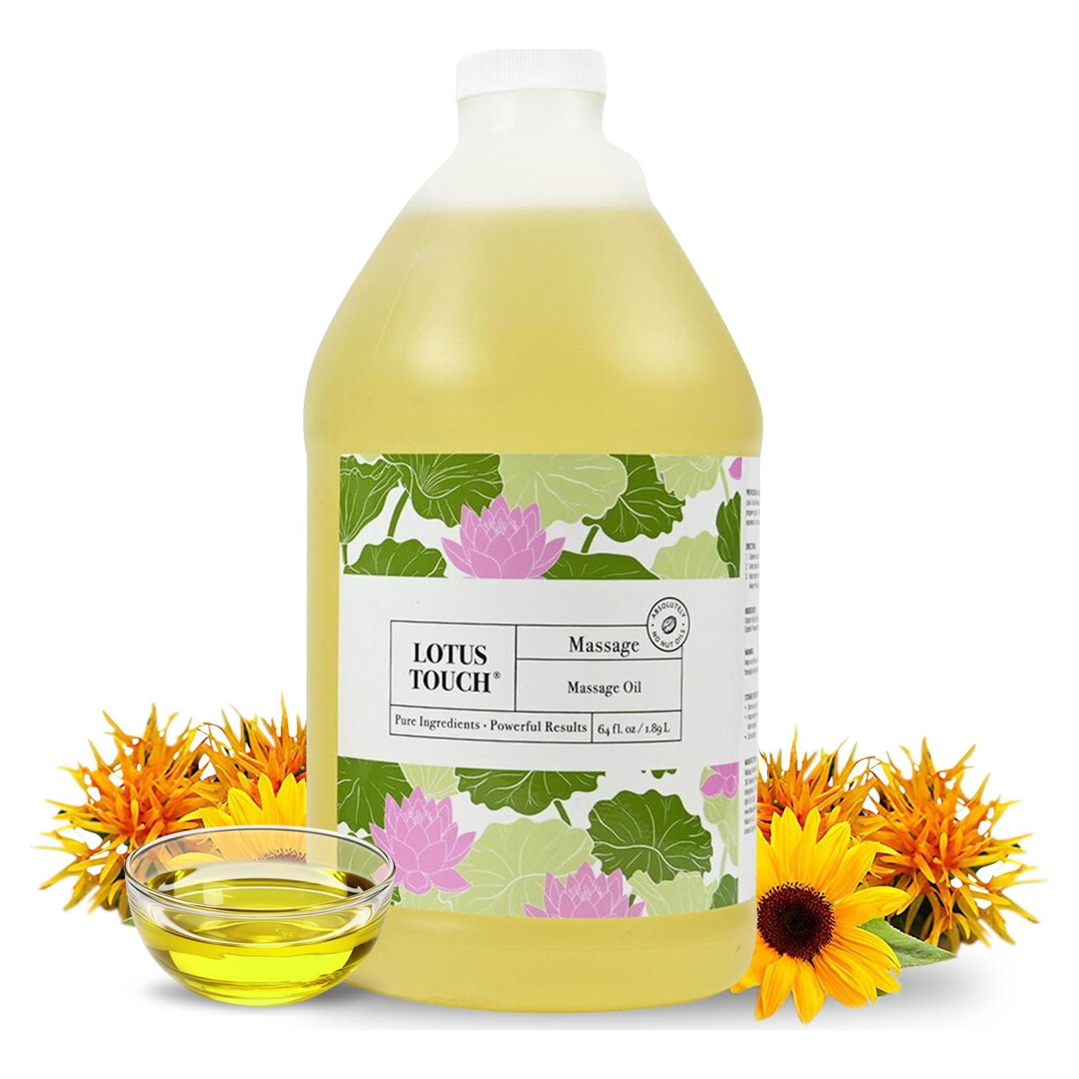 Aceite de Masaje Orgánico Lotus Touch 1.89L - Alta Deslizabilidad
