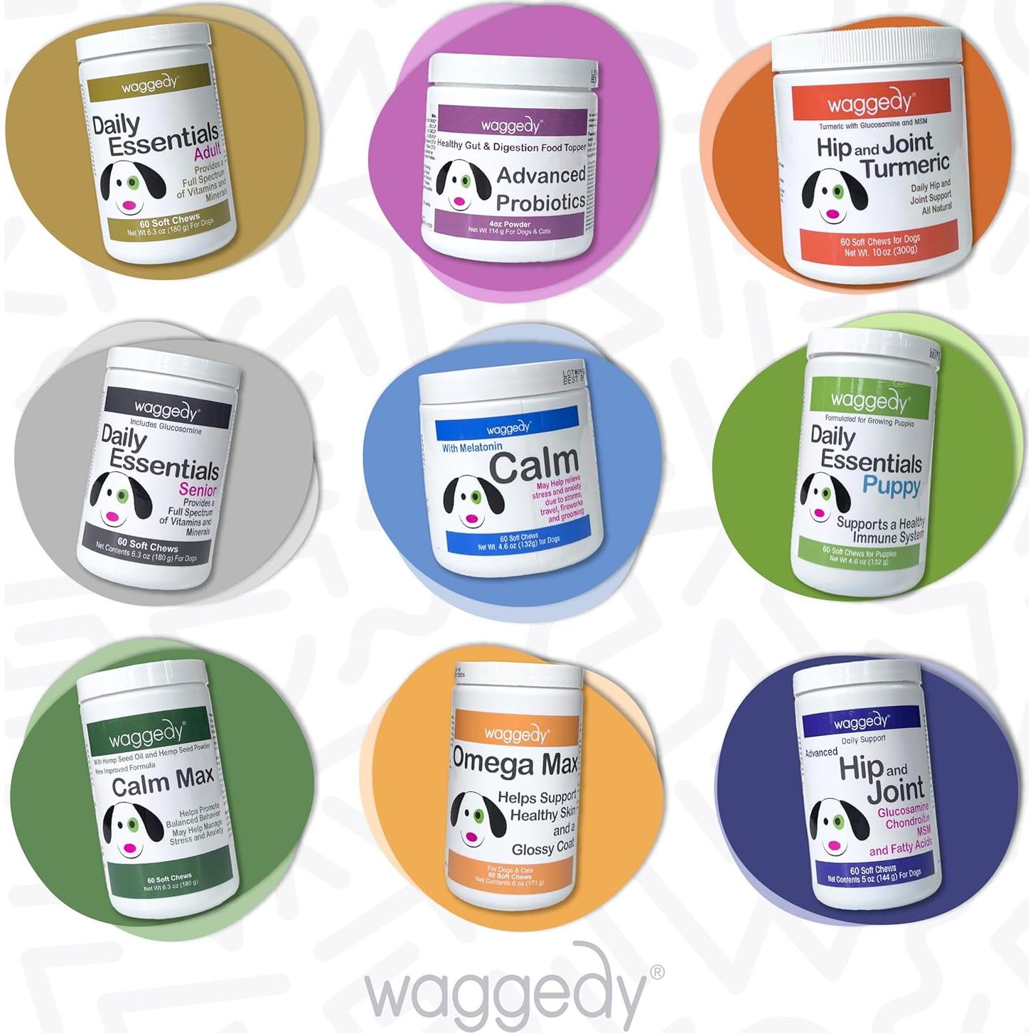 Masticables Omega Max Waggedy para Perros - 60 Unidades
