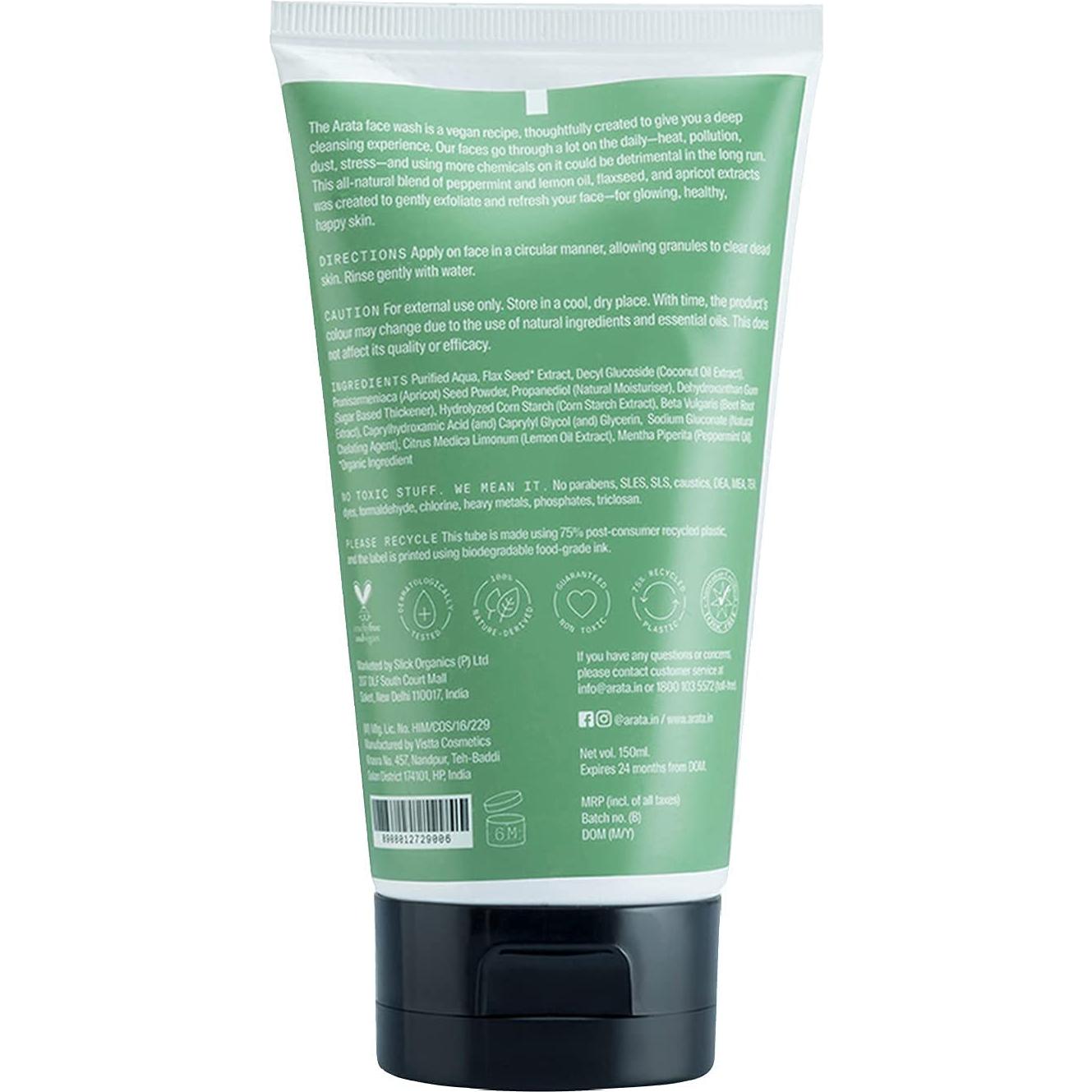 Lavado Facial Refrescante Natural Pub Arata 150 ml Vegano