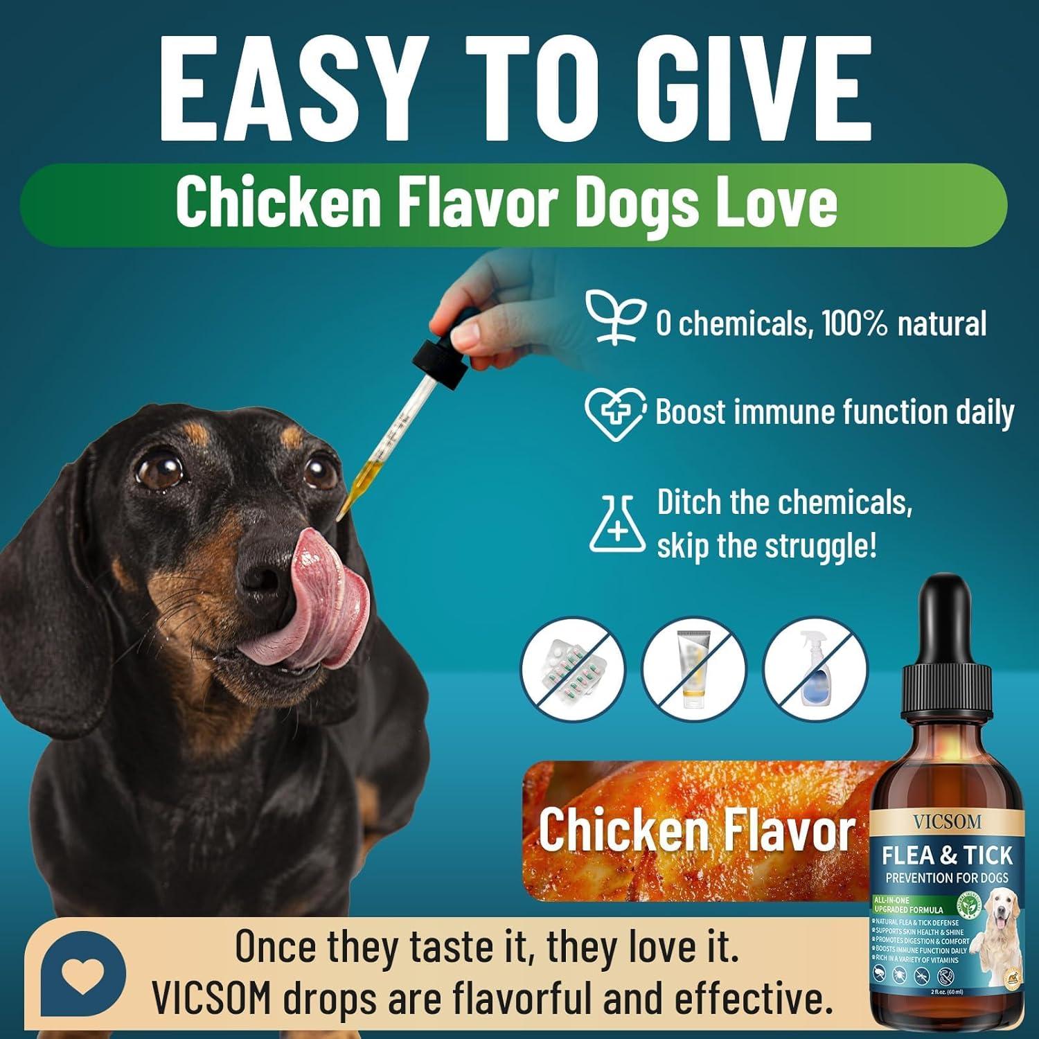 Gotas Herbales Naturales VICSOM para Gatos y Perros 3 en 1