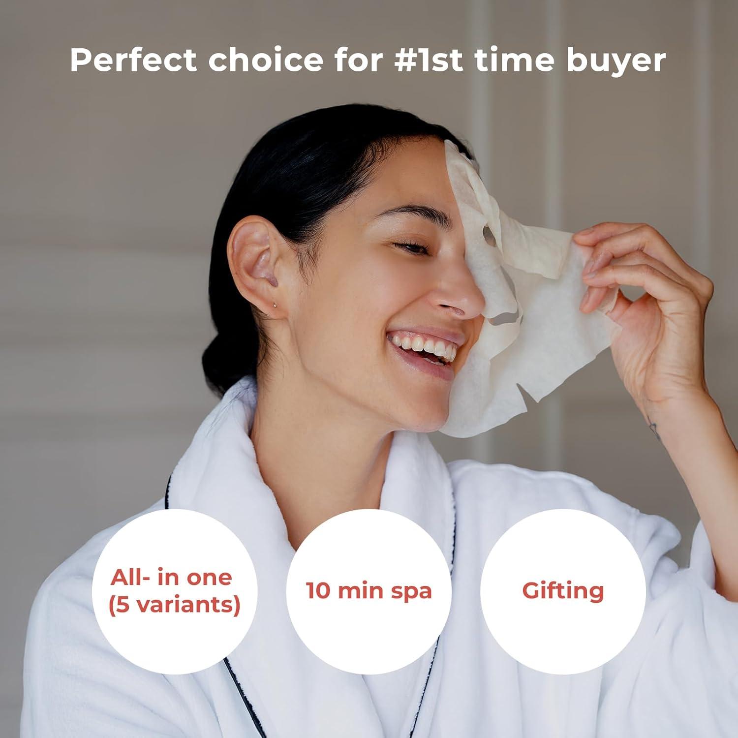 Conjunto de Mascarillas de Hoja INNA Orgánico - 5 Piezas Hidratantes