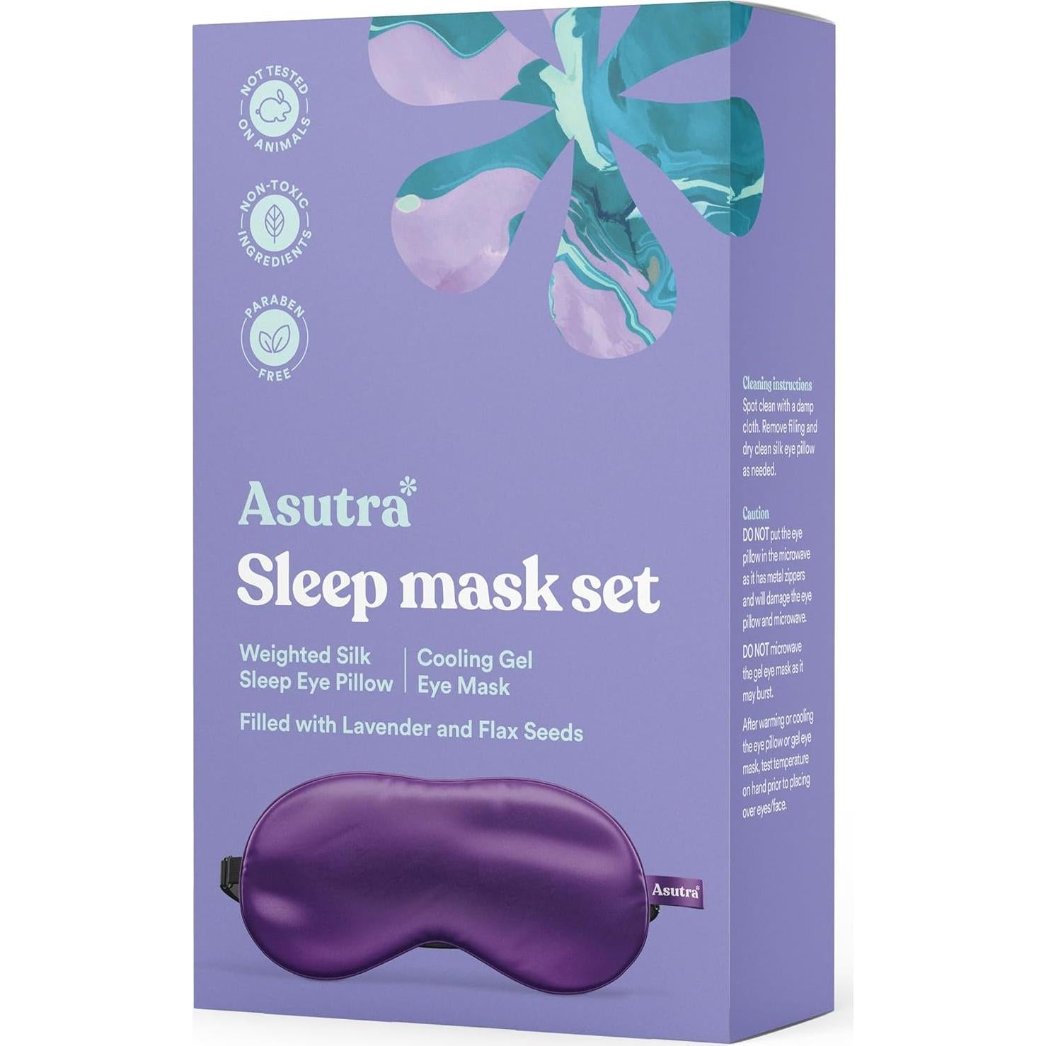 Paquete de Relajación ASUTRA - Máscara de Ojos de Seda y Sales de Baño