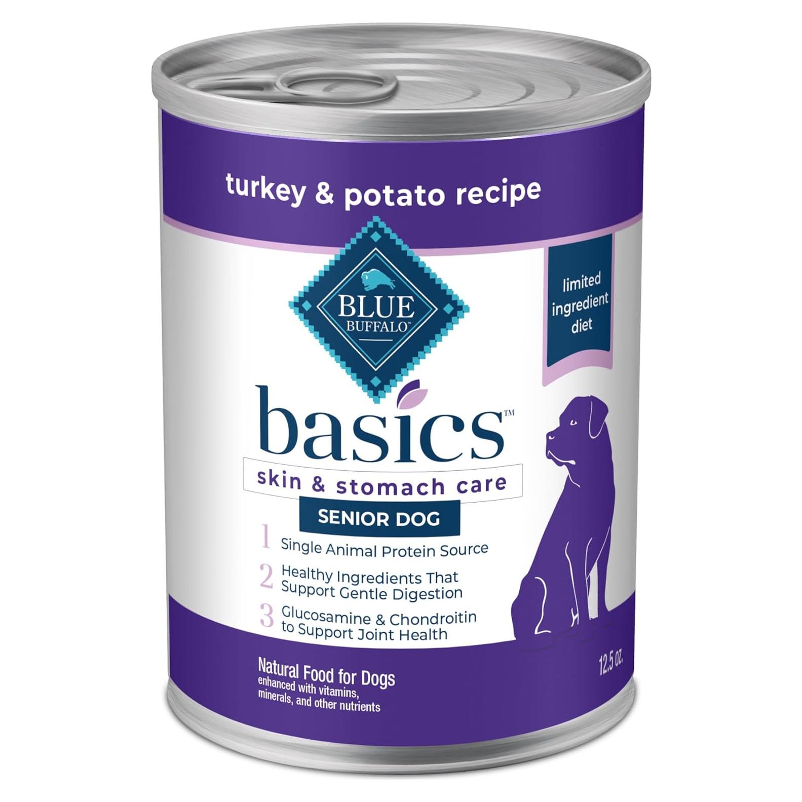 Comida Húmeda para Perros Mayores Blue Buffalo 12 latas 354 g Pavo