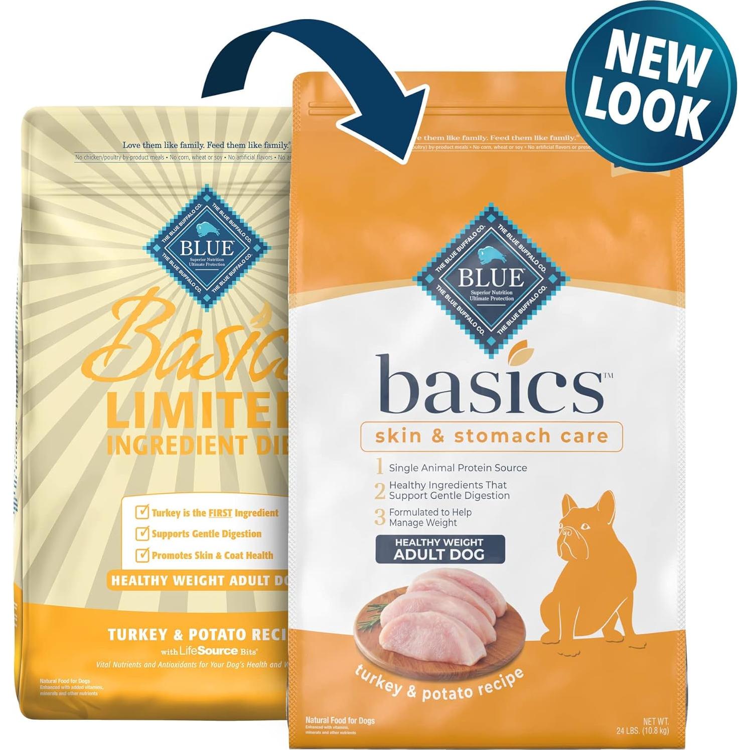 Comida Seca para Perros Blue Buffalo Basics Pavo y Papa 10.99 kg
