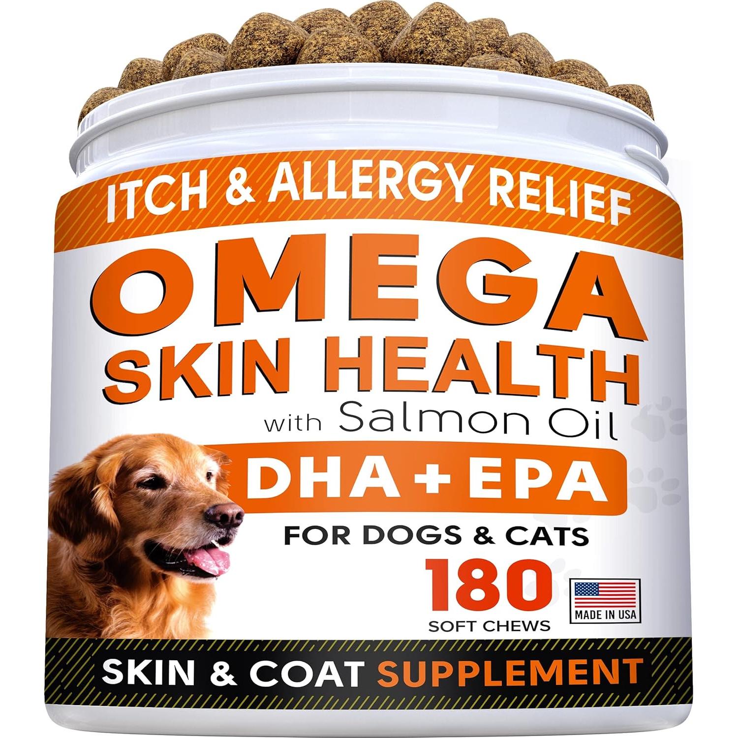 Paquete de Golosinas para Perros Omega 3 y Glucosamina - Suplemento Piel, Pelaje y Articulaciones