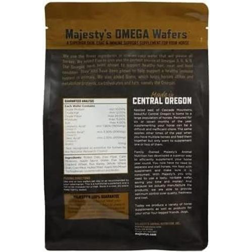 Galletas Omega Majesty para Caballos 1.36 kg - Suplemento Piel y Pelaje