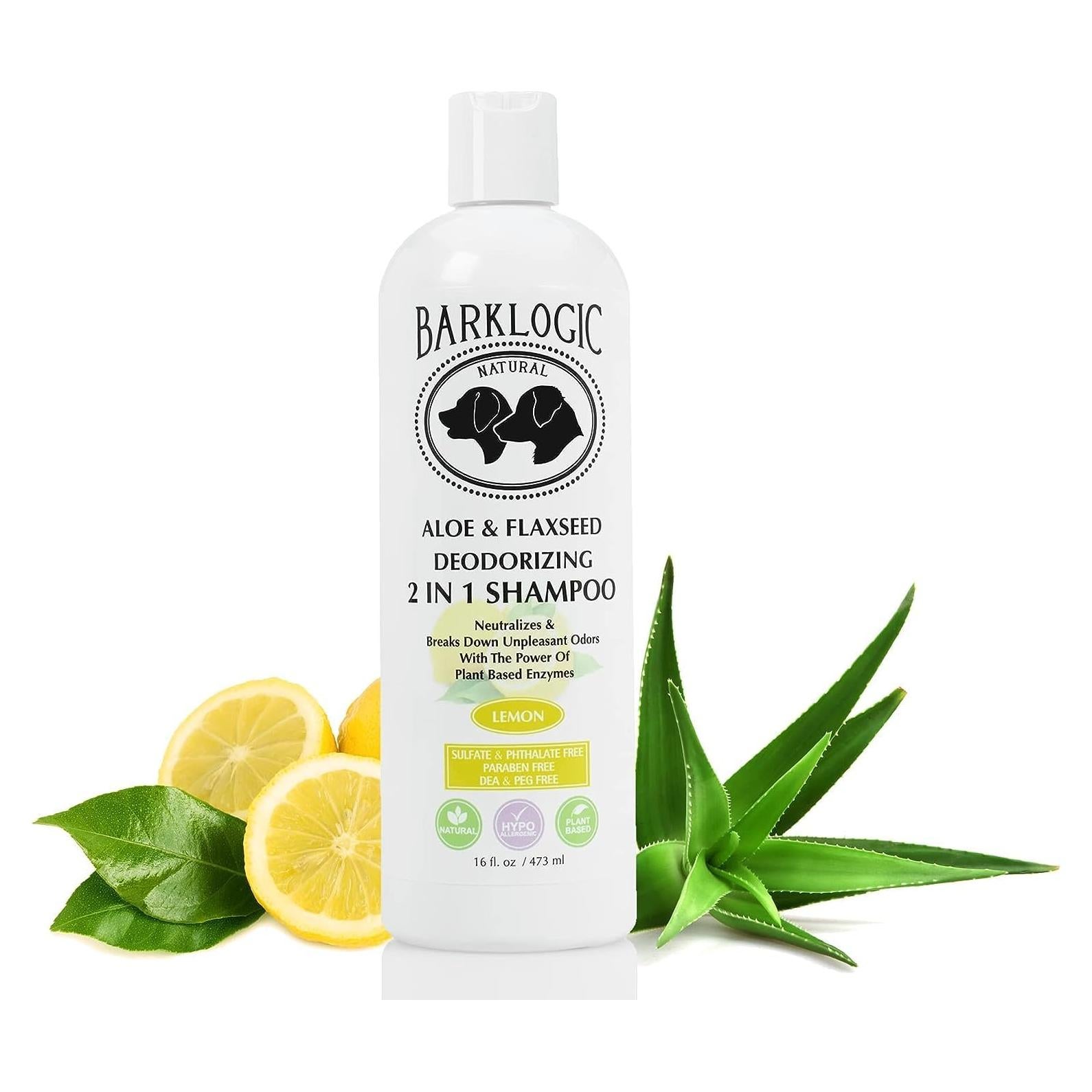 Champú Desodorante 2 en 1 BarkLogic Limón 473 ml para Perros