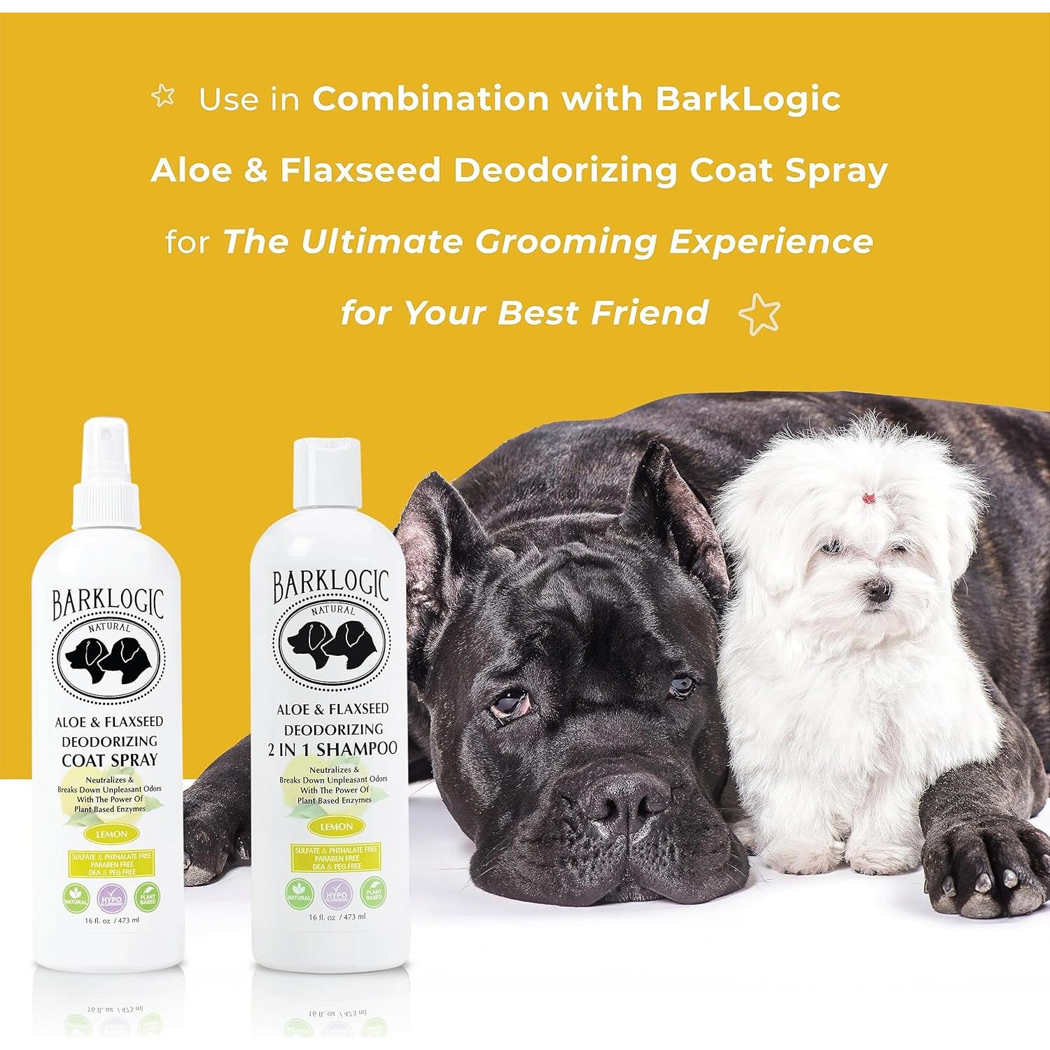 Champú Desodorante 2 en 1 BarkLogic Limón 473 ml para Perros