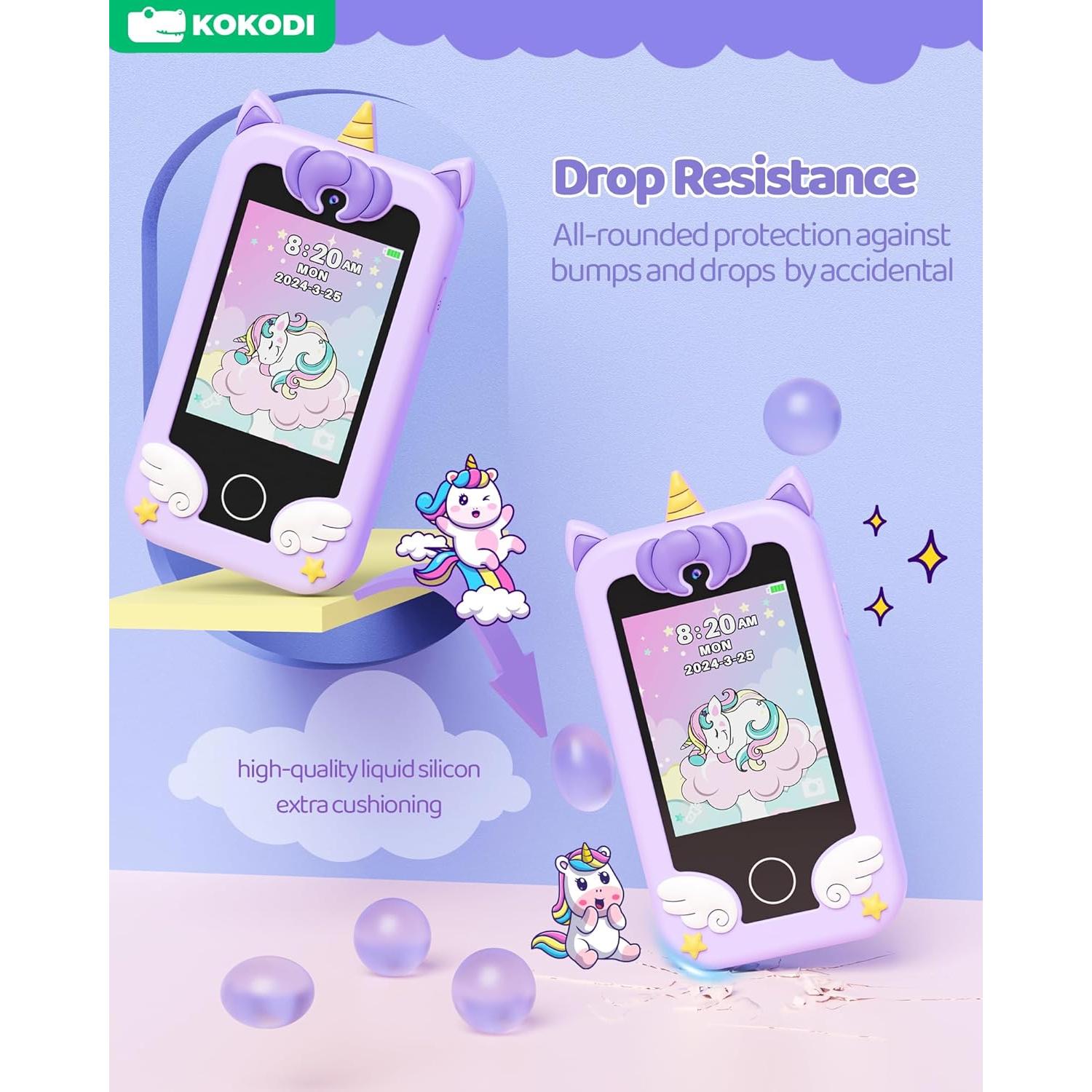 Teléfono Juguete KOKODI para Niños 3-10 Años Pantalla Táctil