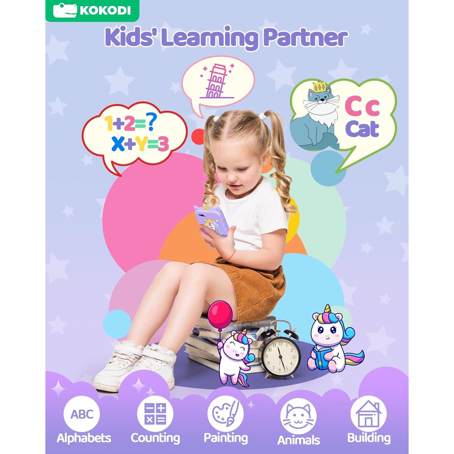 Teléfono Juguete KOKODI para Niños 3-10 Años Pantalla Táctil