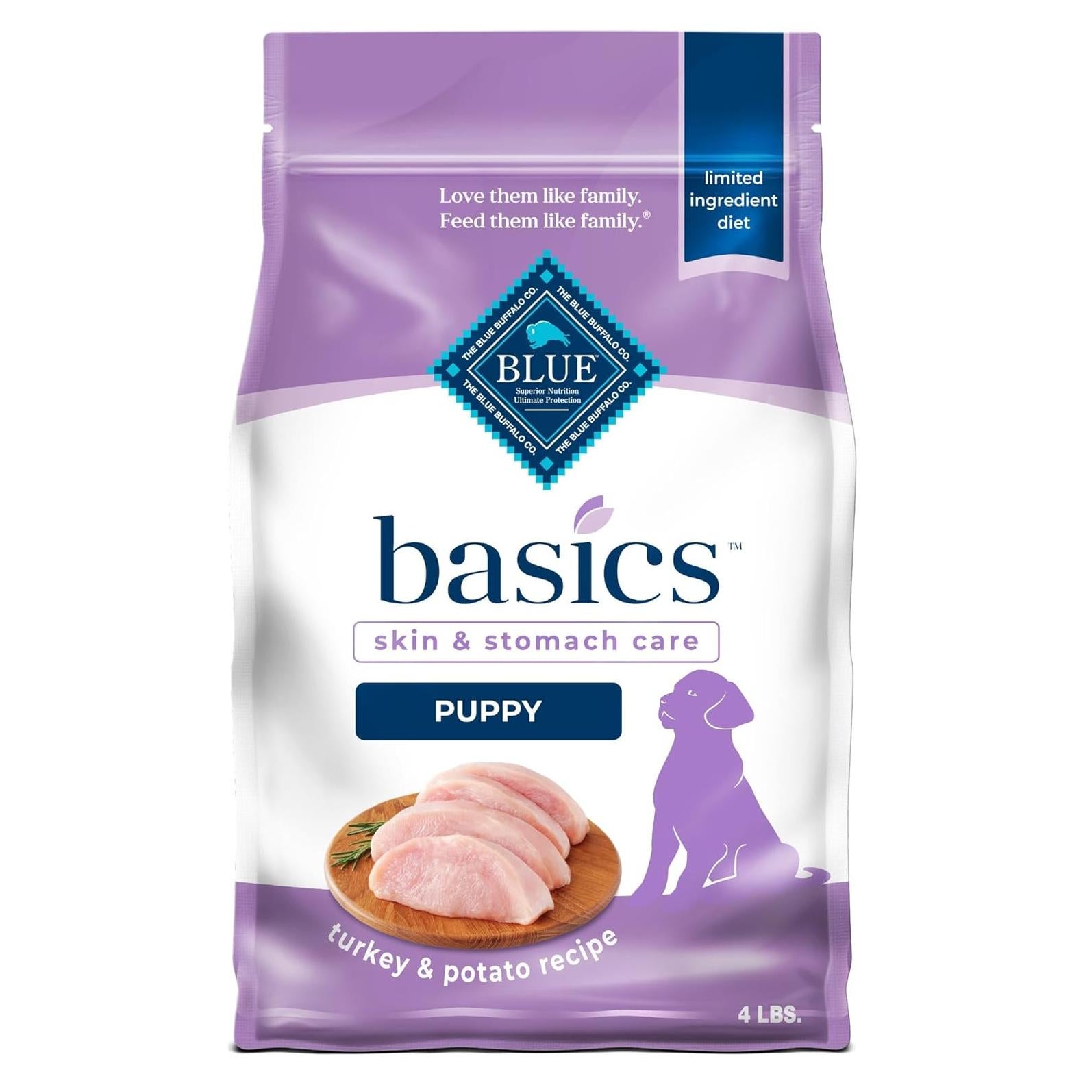 Comida Seca para Cachorros Blue Buffalo Basics Pavo y Papa 1.81 kg