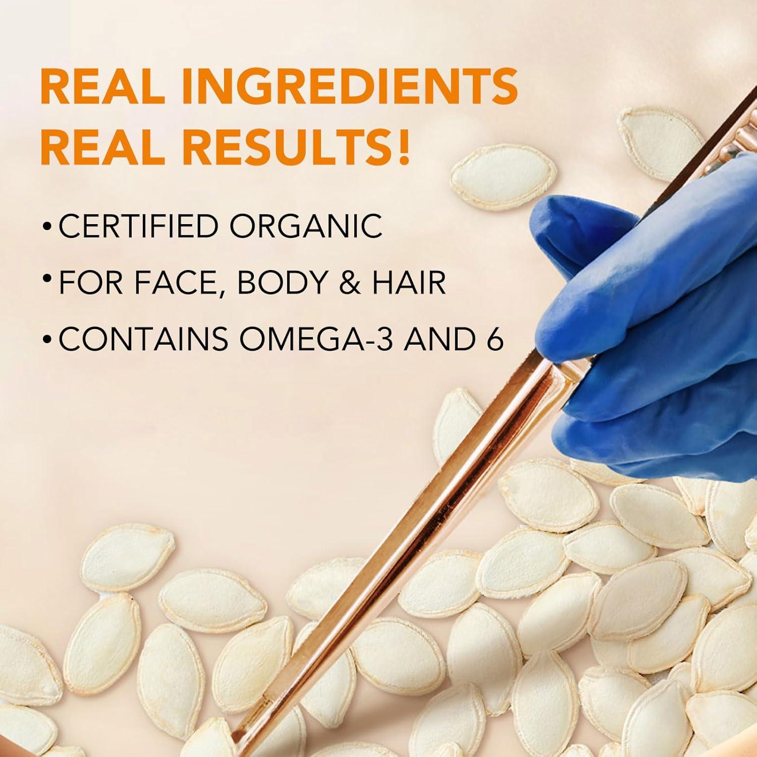 Aceite de Semilla de Calabaza Puro 60ml - Hidratante y Crecimiento Cabello