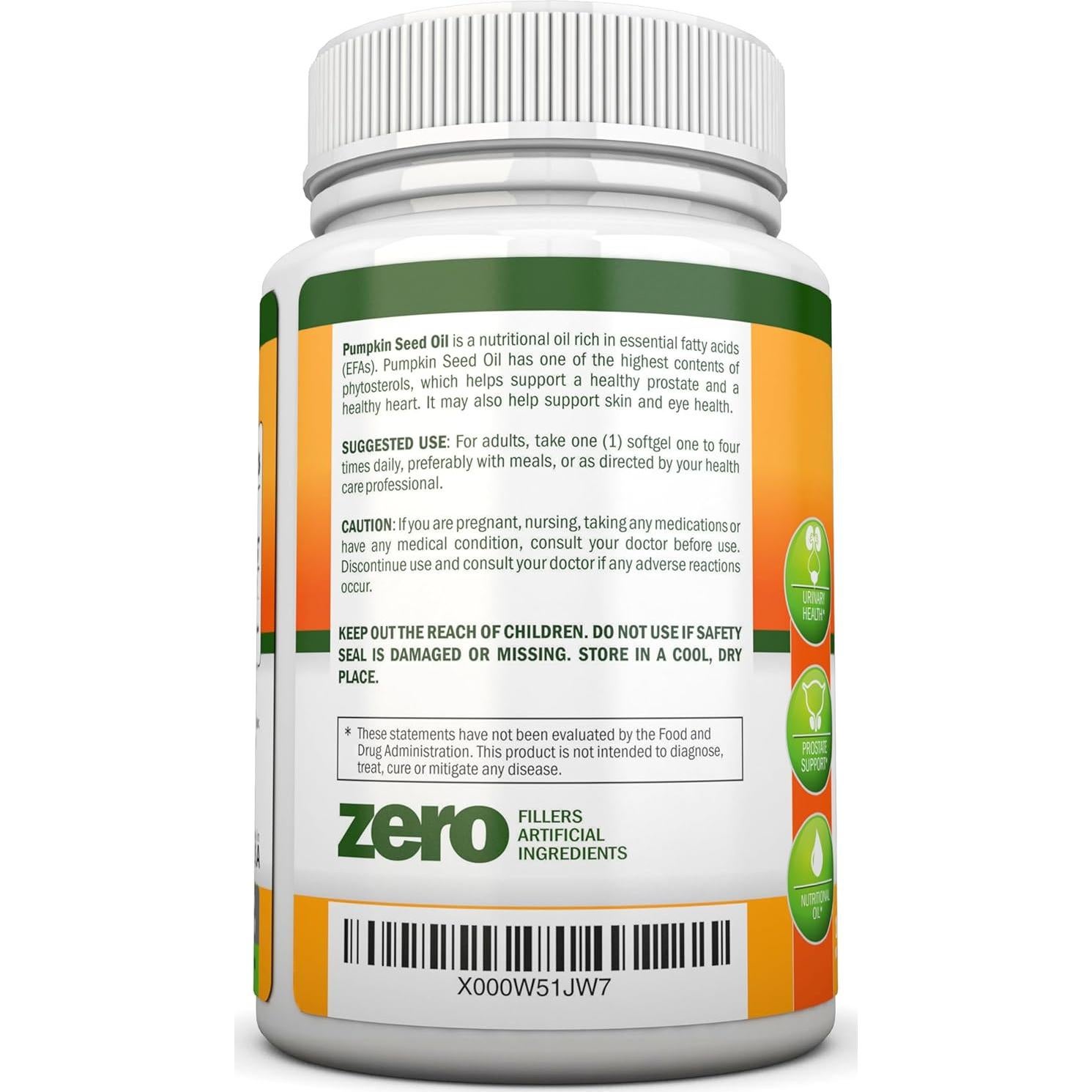 Aceite de Semilla de Calabaza NutriONN 1000mg 180 Gelatinas