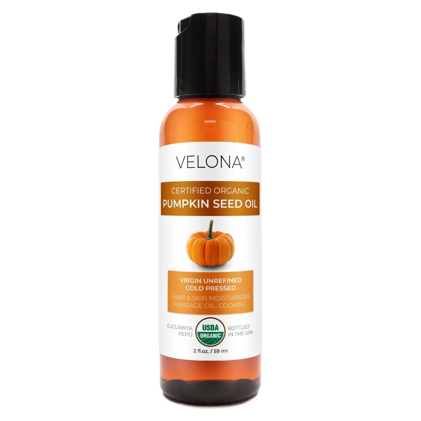 Aceite de Semilla de Calabaza Velona Orgánico 60 ml Prensado en Frío