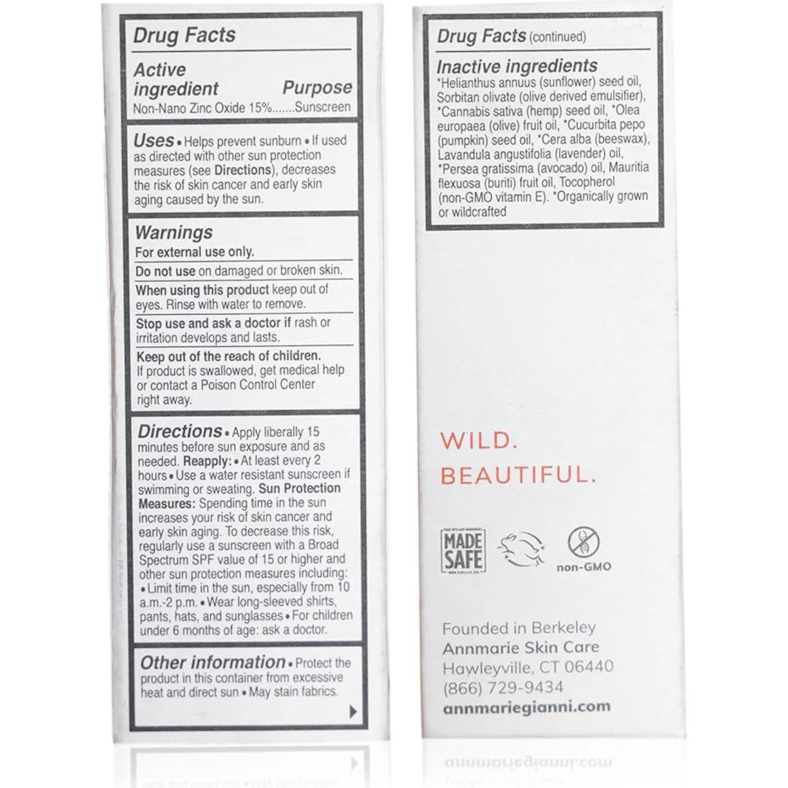 Protector Solar Orgánico Annmarie Skin Care SPF 20 - 50ml