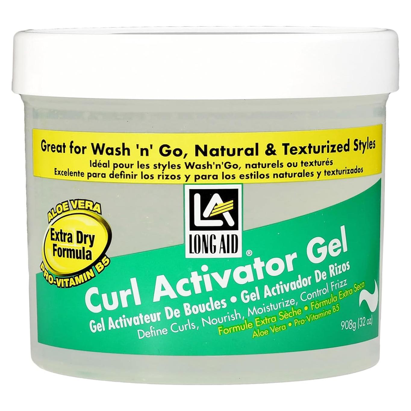 Gel Activador de Rizos Ampro Long-Aid 907g - Aloe Vera y Vitaminas