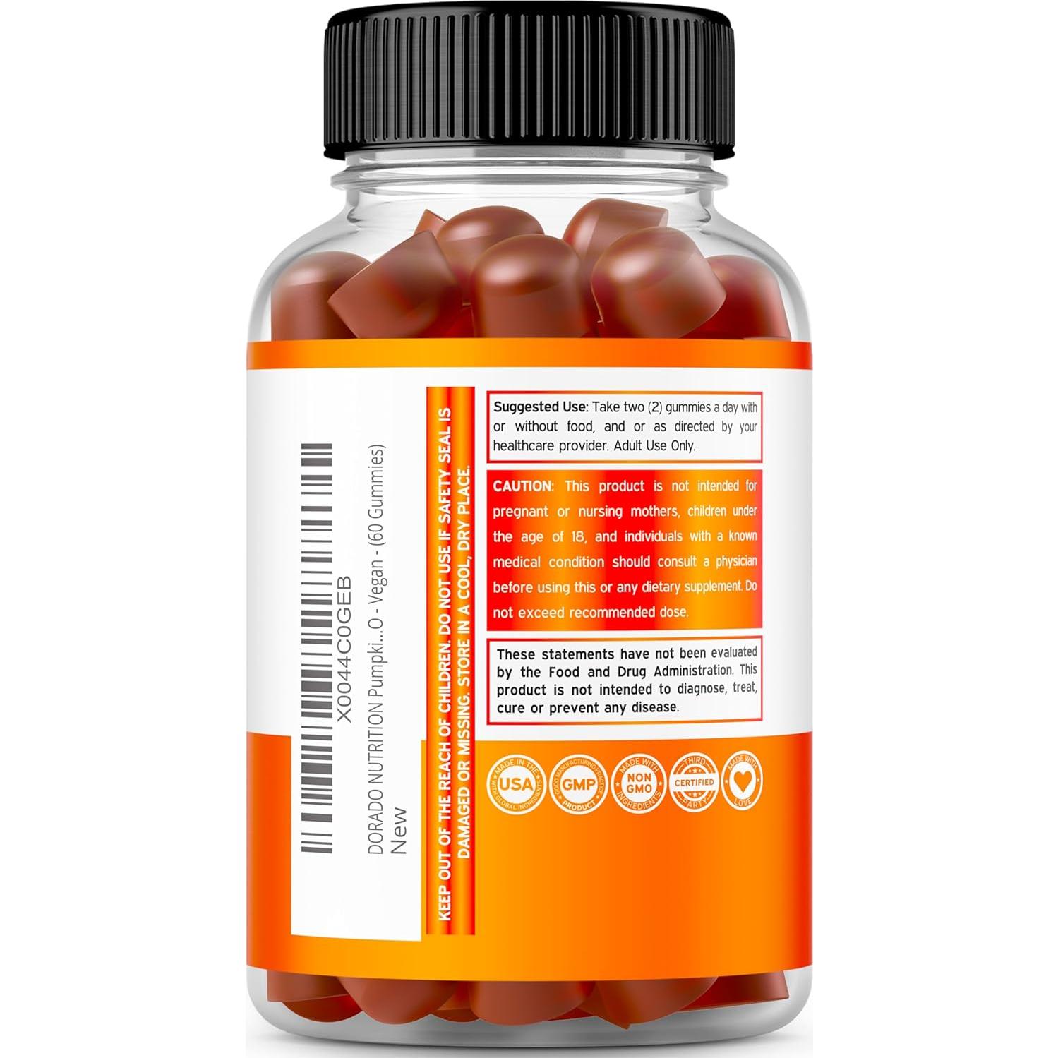 Gomitas de Aceite de Semilla de Calabaza Dorado Nutrition 60 Unidades