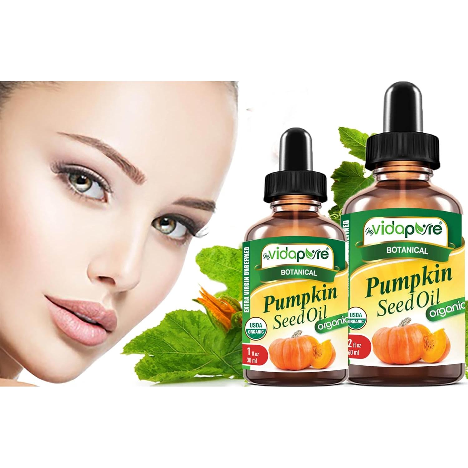 Aceite de Semilla de Calabaza Orgánico myVidaPure 30 ml Puro Extra Virgen