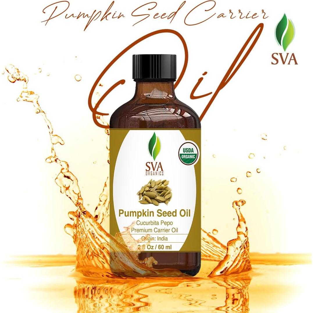 Aceite de Semilla de Calabaza Orgánico SVA 60ml Prensado en Frío