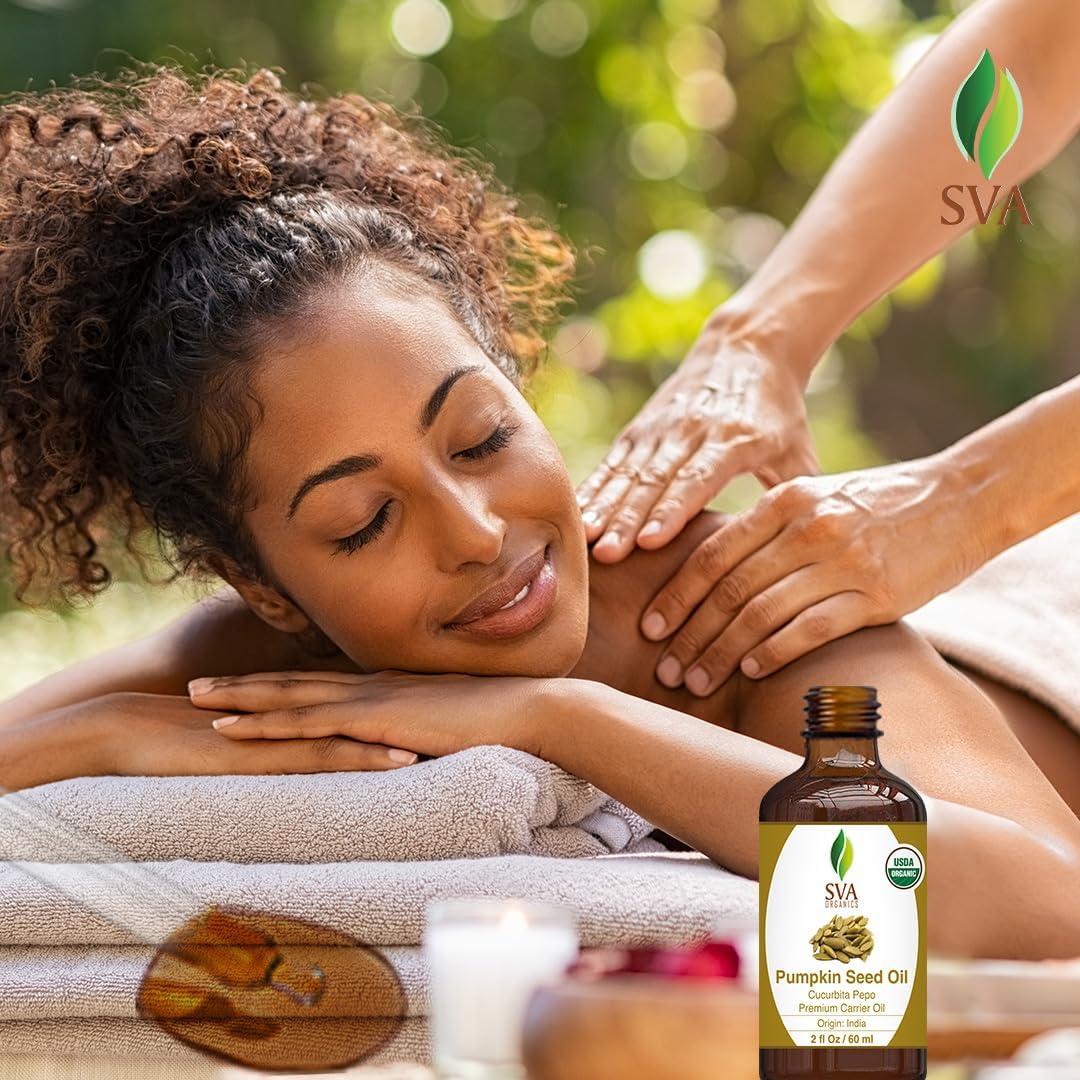 Aceite de Semilla de Calabaza Orgánico SVA 60ml Prensado en Frío