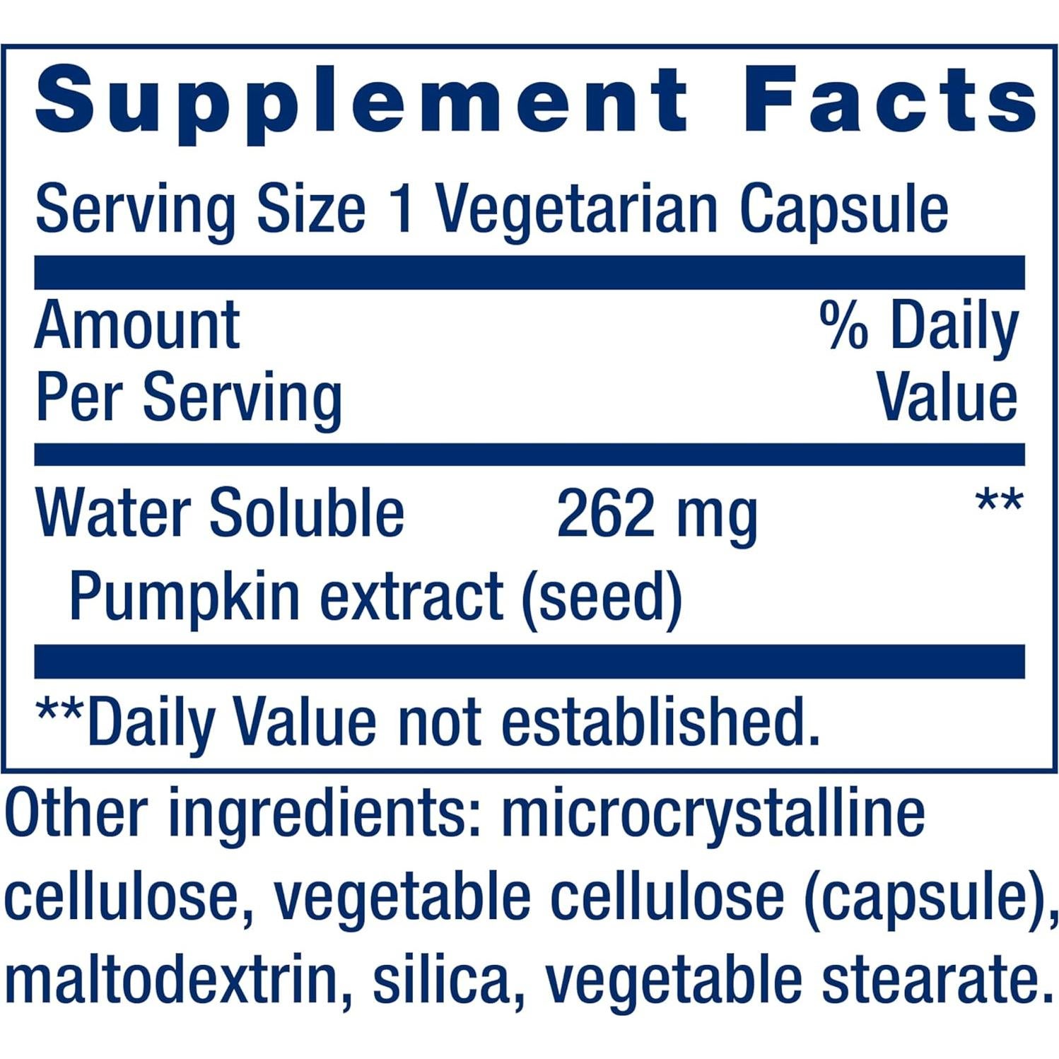 Extracto de Semilla de Calabaza Life Extension 60 Cápsulas