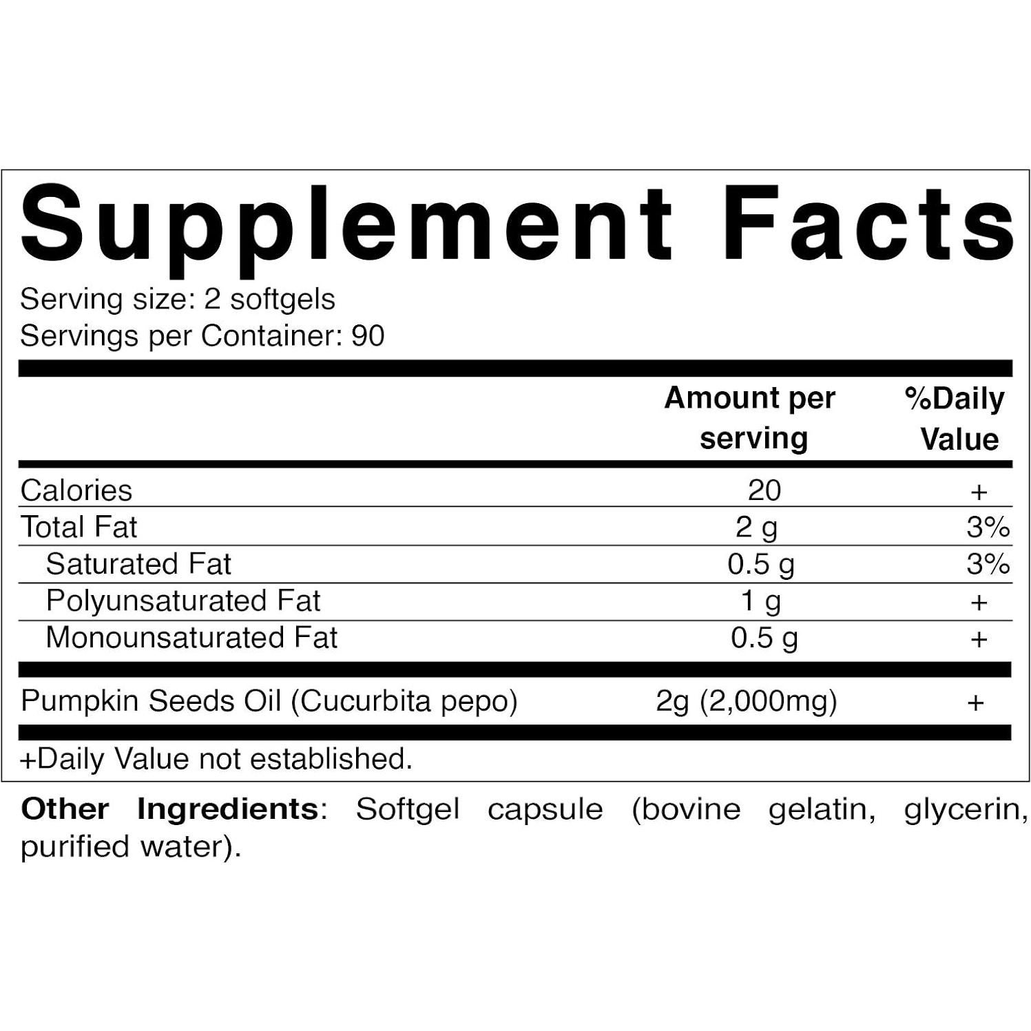 Aceite de Semilla de Calabaza Vitamatic 2000mg - 180 Cápsulas