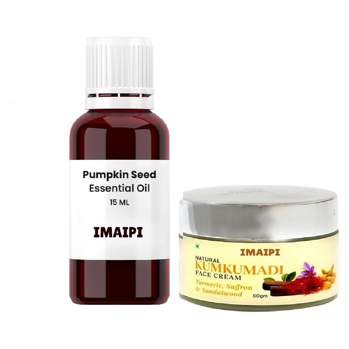 Set Aceite Esencial Semilla de Calabaza 15ml y Crema Kumkumadi 50g