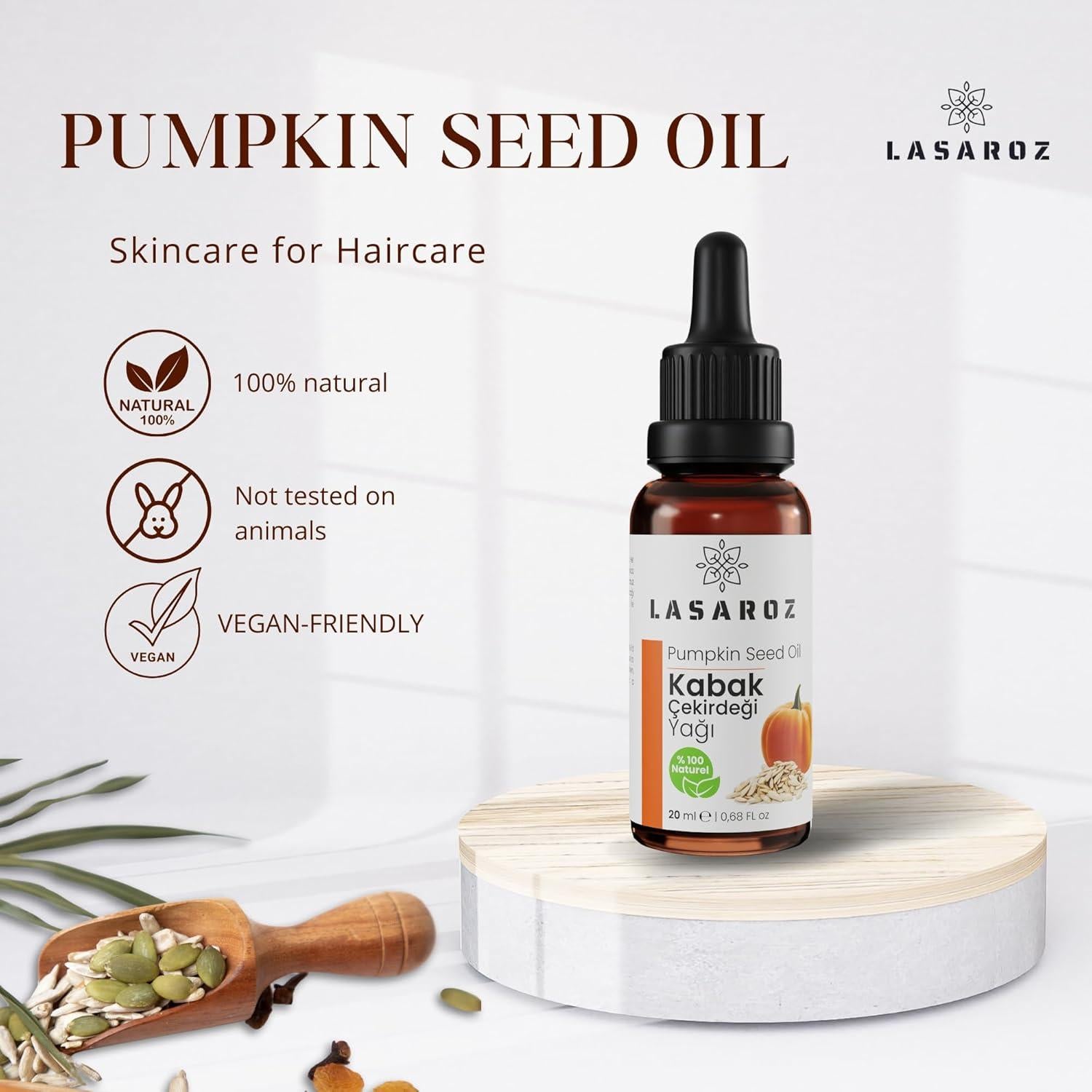 Aceite Esencial Natural 20 ml - Lasaroz - Semilla de Calabaza