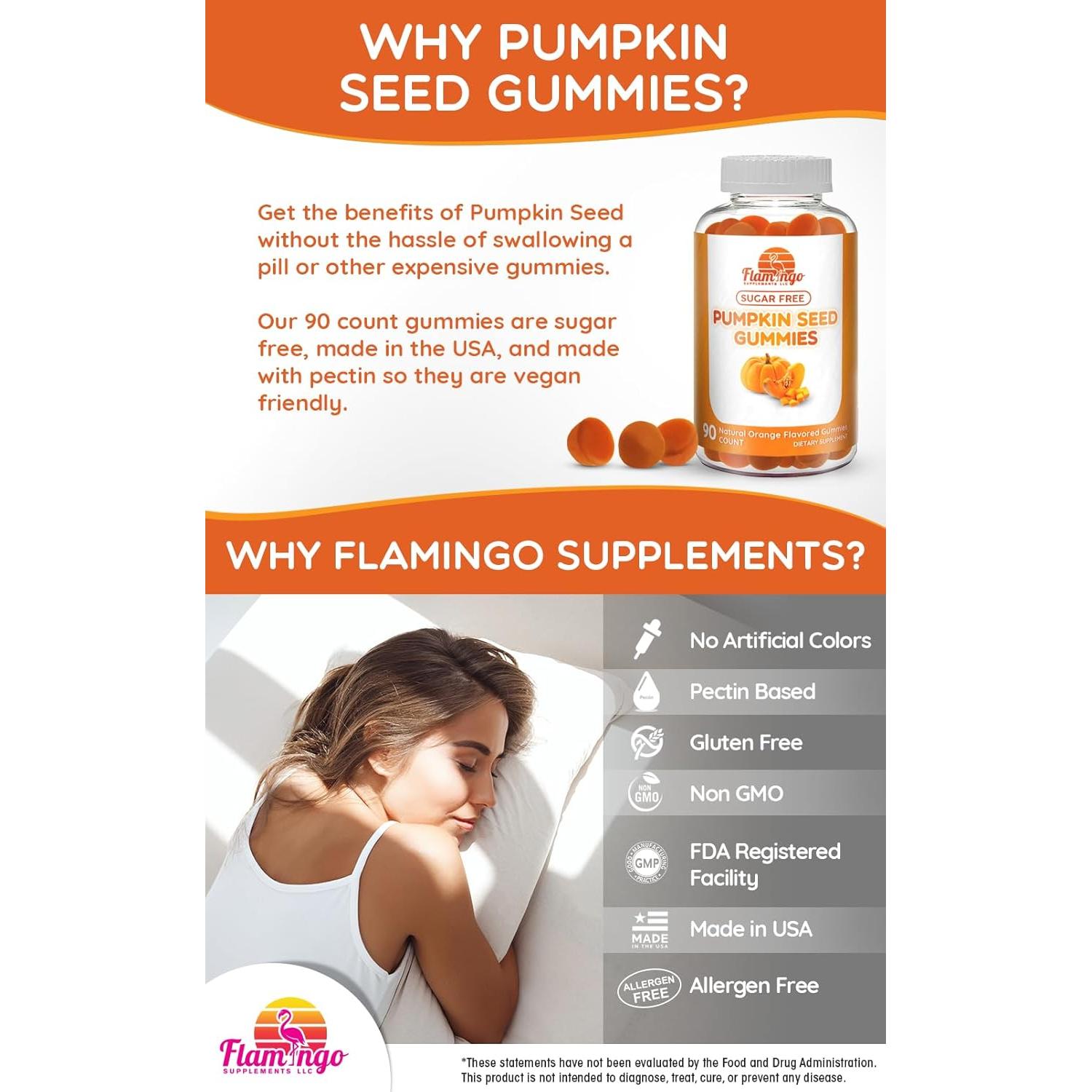Gomitas de Aceite de Semilla de Calabaza Flamingo - 90 Unidades