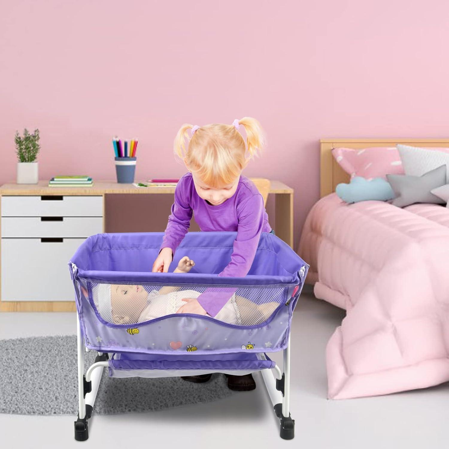 Cama de Muñeca ANIVIA DP601 2 en 1 Cuna y Columpio