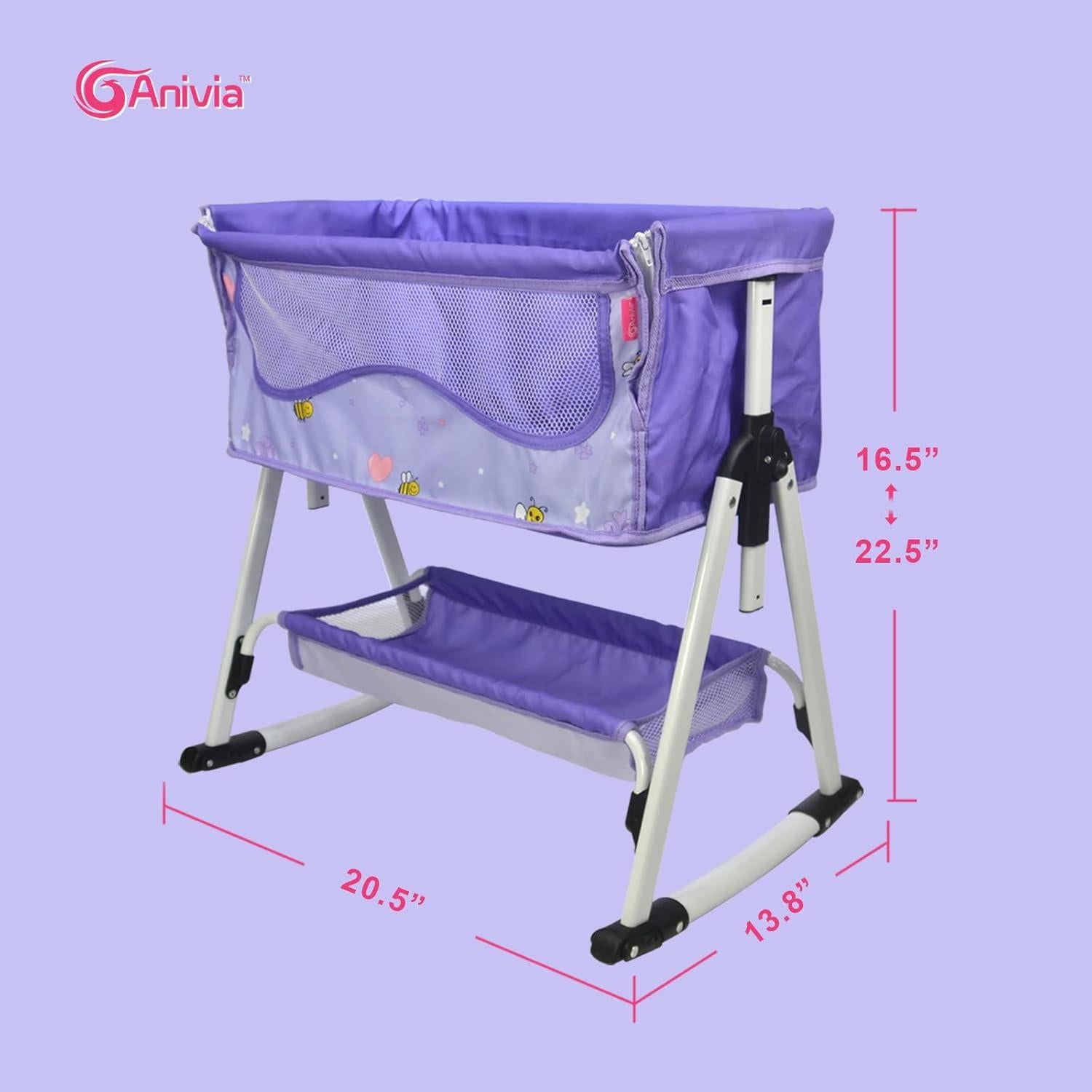 Cama de Muñeca ANIVIA DP601 2 en 1 Cuna y Columpio