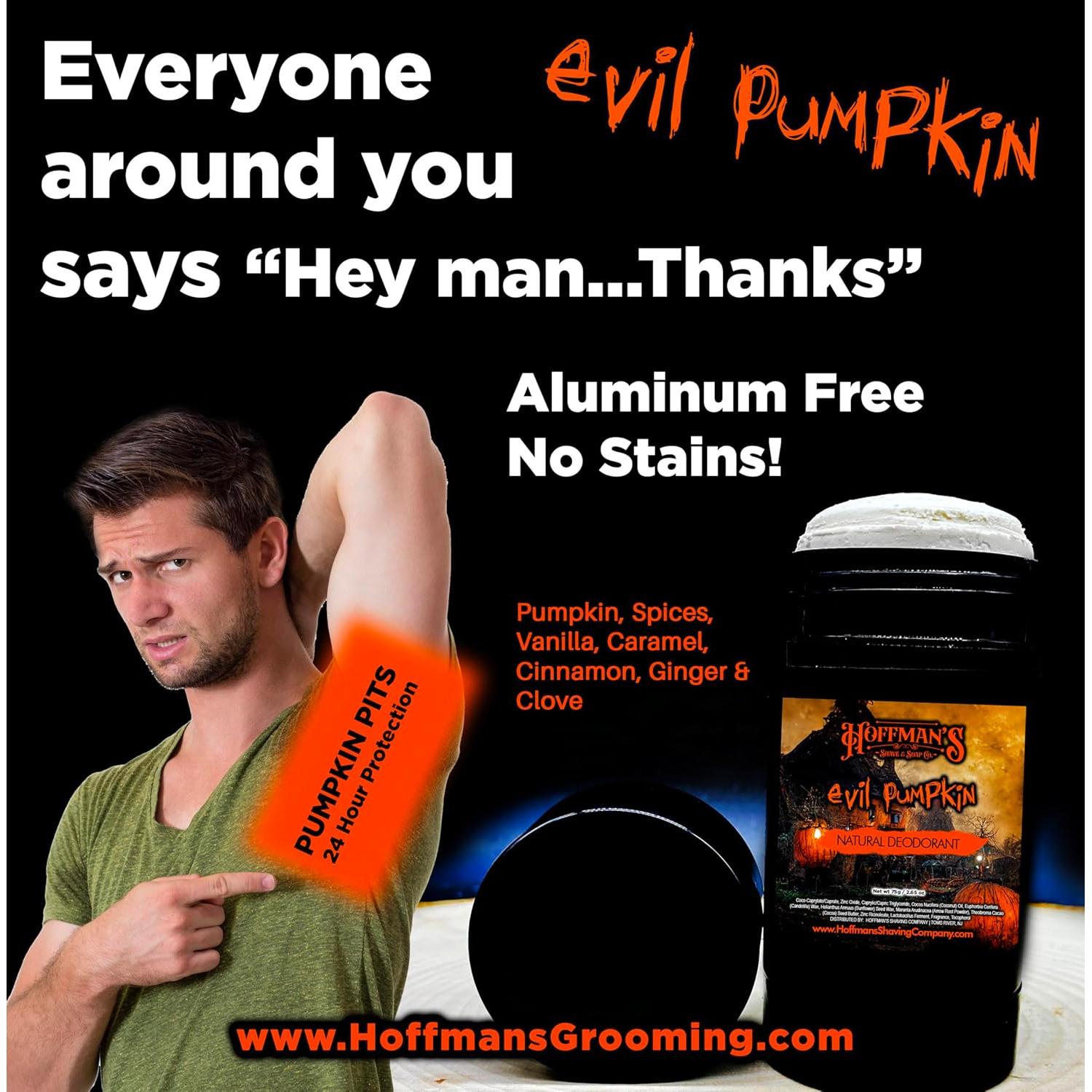 Desodorante Natural Hoffman Calabaza Malvada 75 g Sin Aluminio