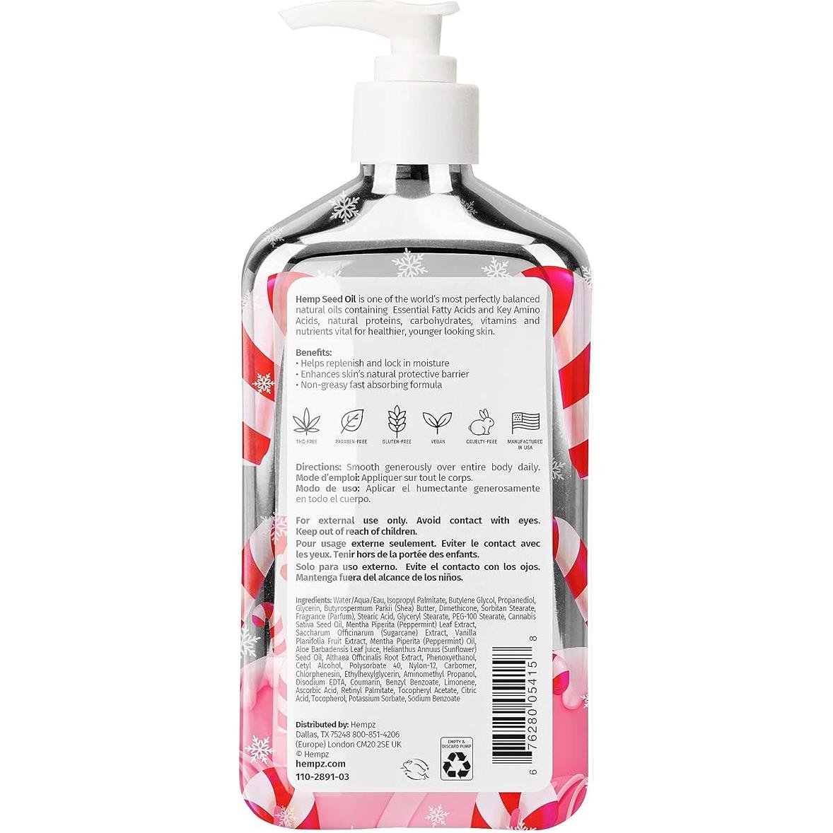 Loción Corporal Herbal Hempz 482.8 ml Caramelo de Menta